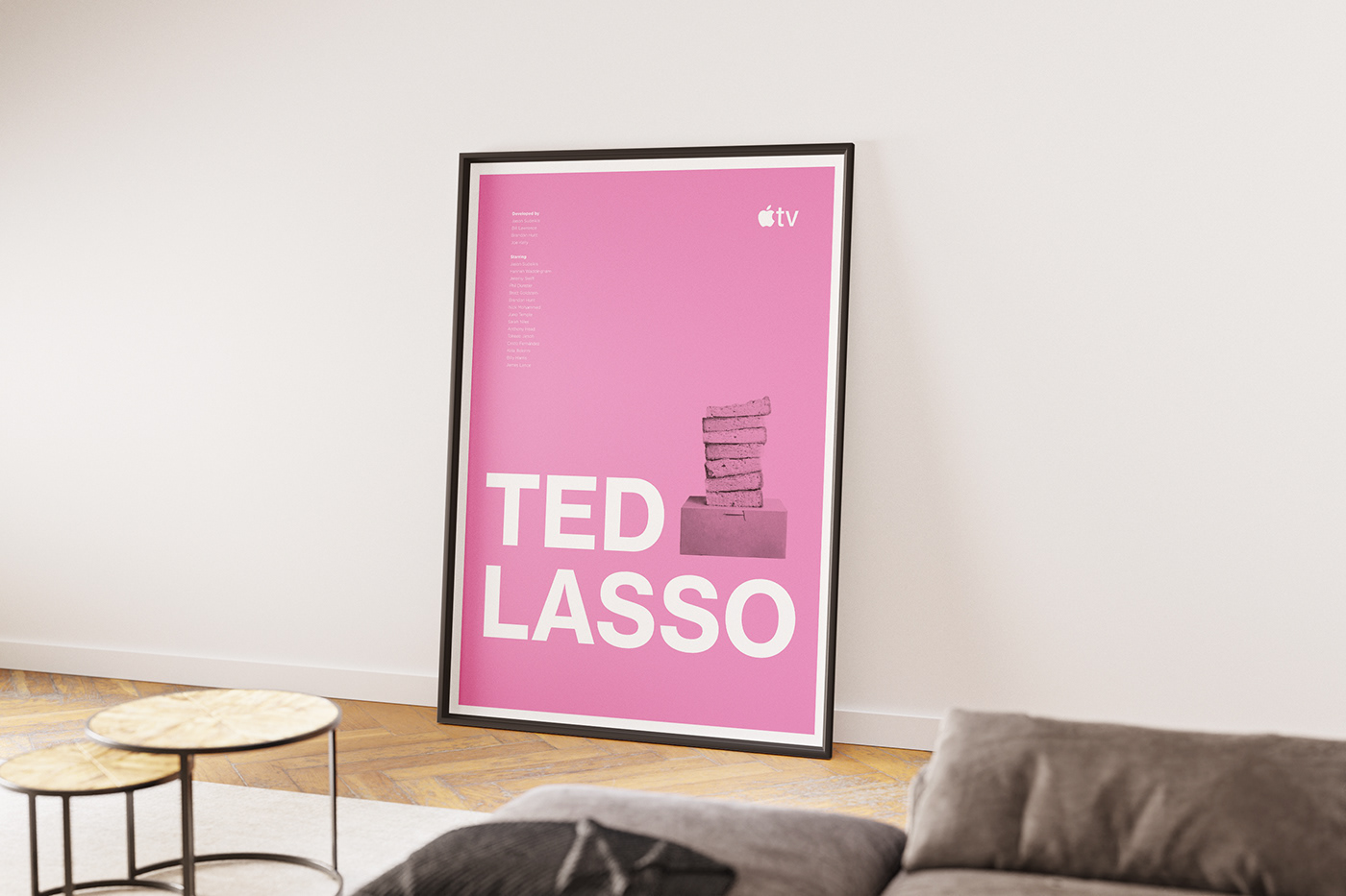 AppleTV tv concept visual brand identity design Social media post visual identity designer Ted Lasso