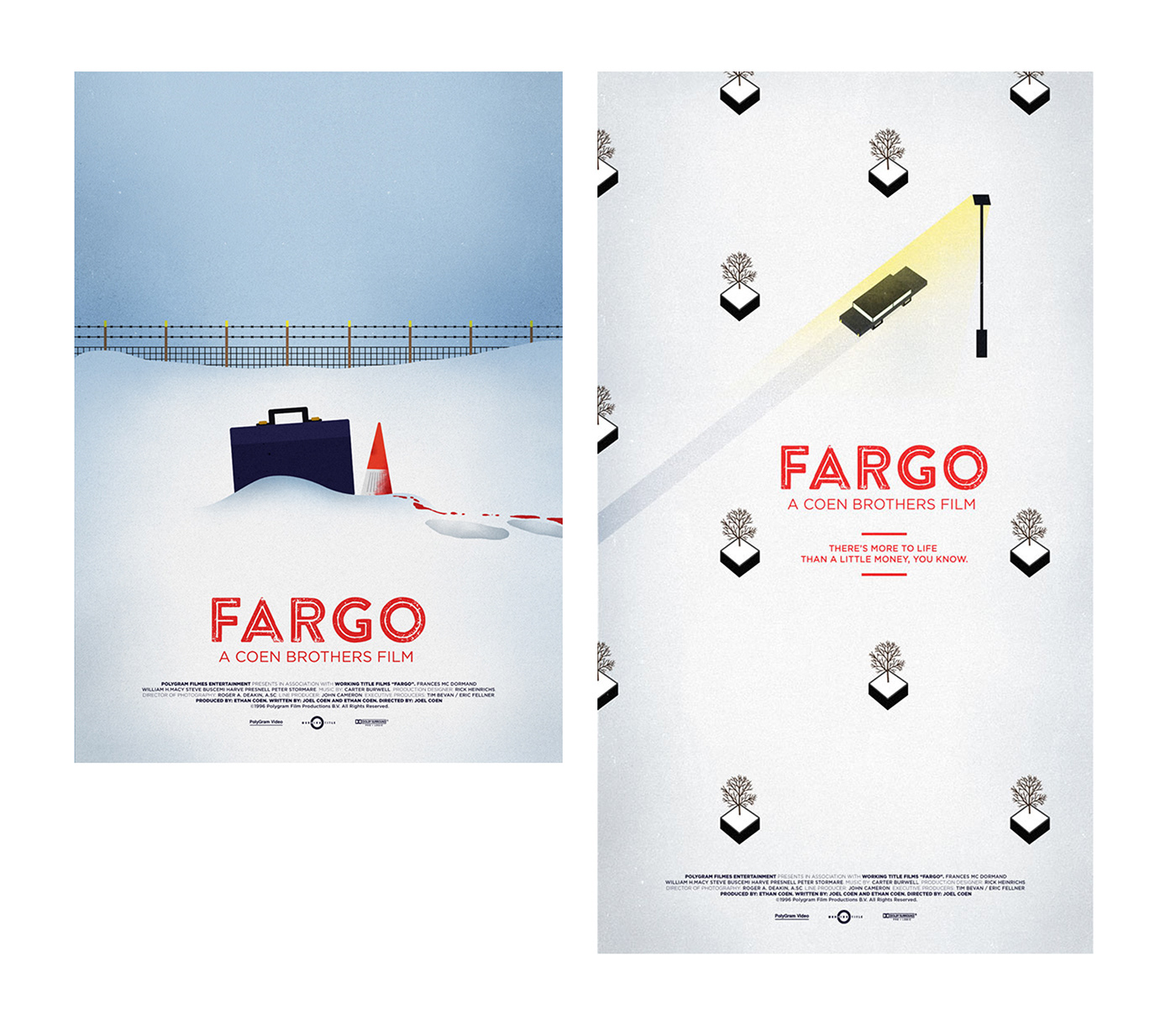 poster movie Fargo coenbrother snow cold winter murder thriller