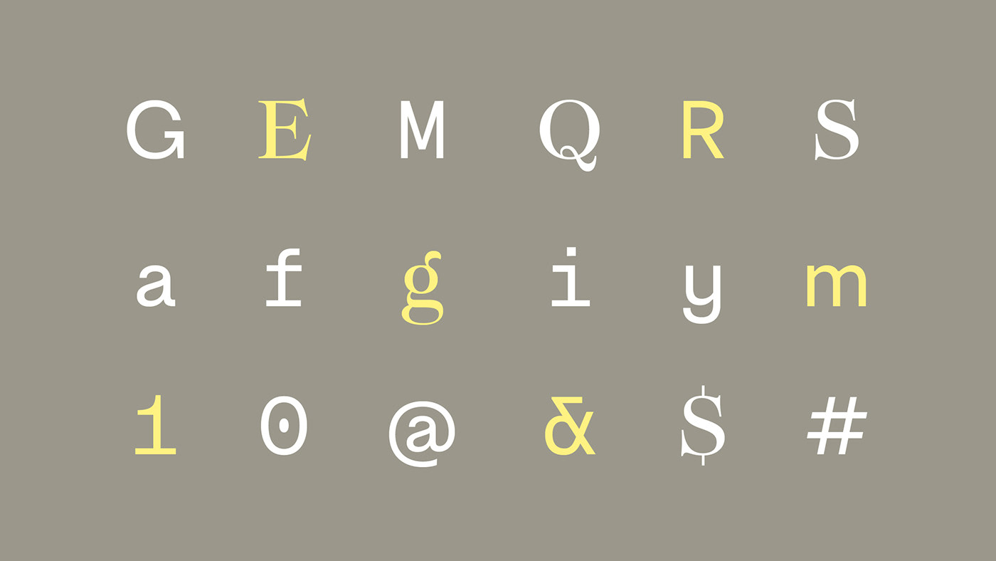 black branding  design gray Mono sans serif tipography yellow