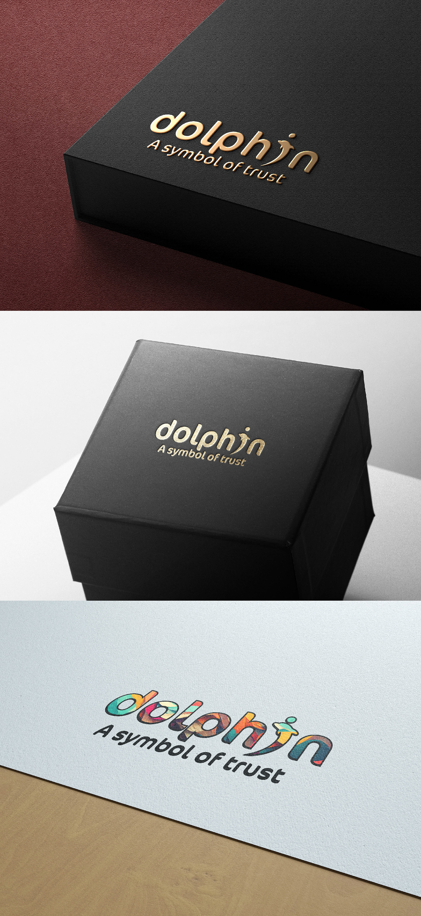 brand identity branding Logo dolphin logo logo branding Logo Design Manufacturing Yarns presentation typography   visual identity