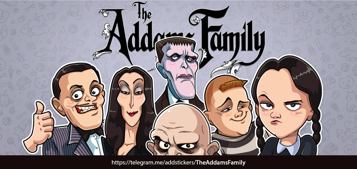 addams addams family sticker stickers Gomez Addams Morticia Addams Wednesday Addams Pugsley Addams fester addams Lurch