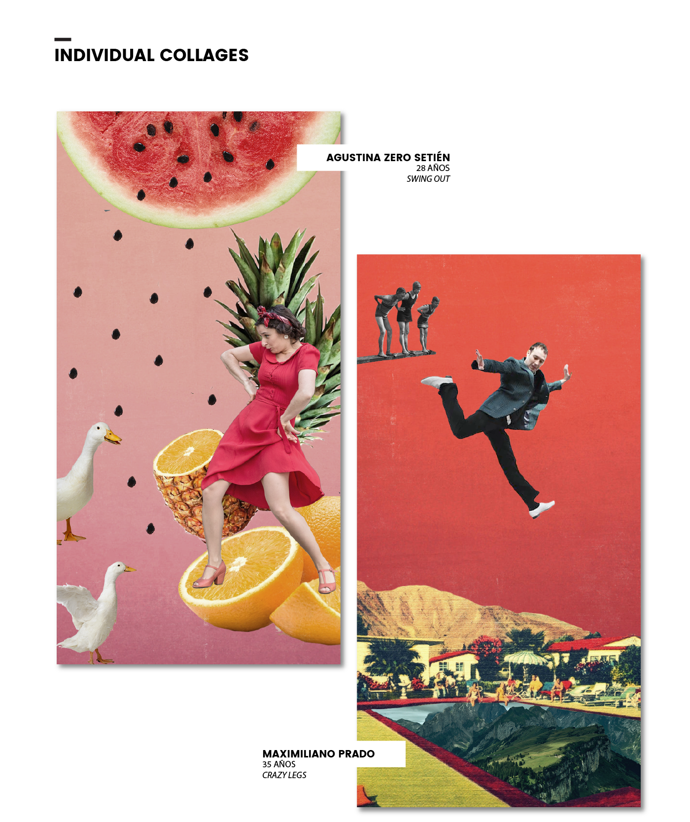 branding  collage Digital Art  dancers swing studio photoshop Web