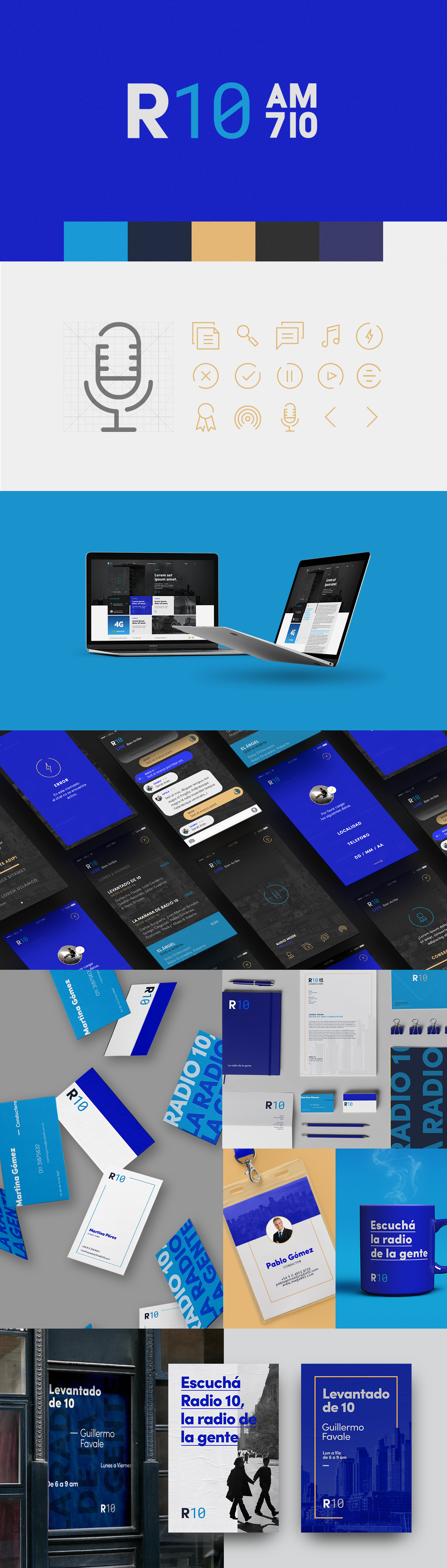 logo Responsive Design Radio Brand identity Mobile UX brand icons mobile design radio 10 Web Design  app design