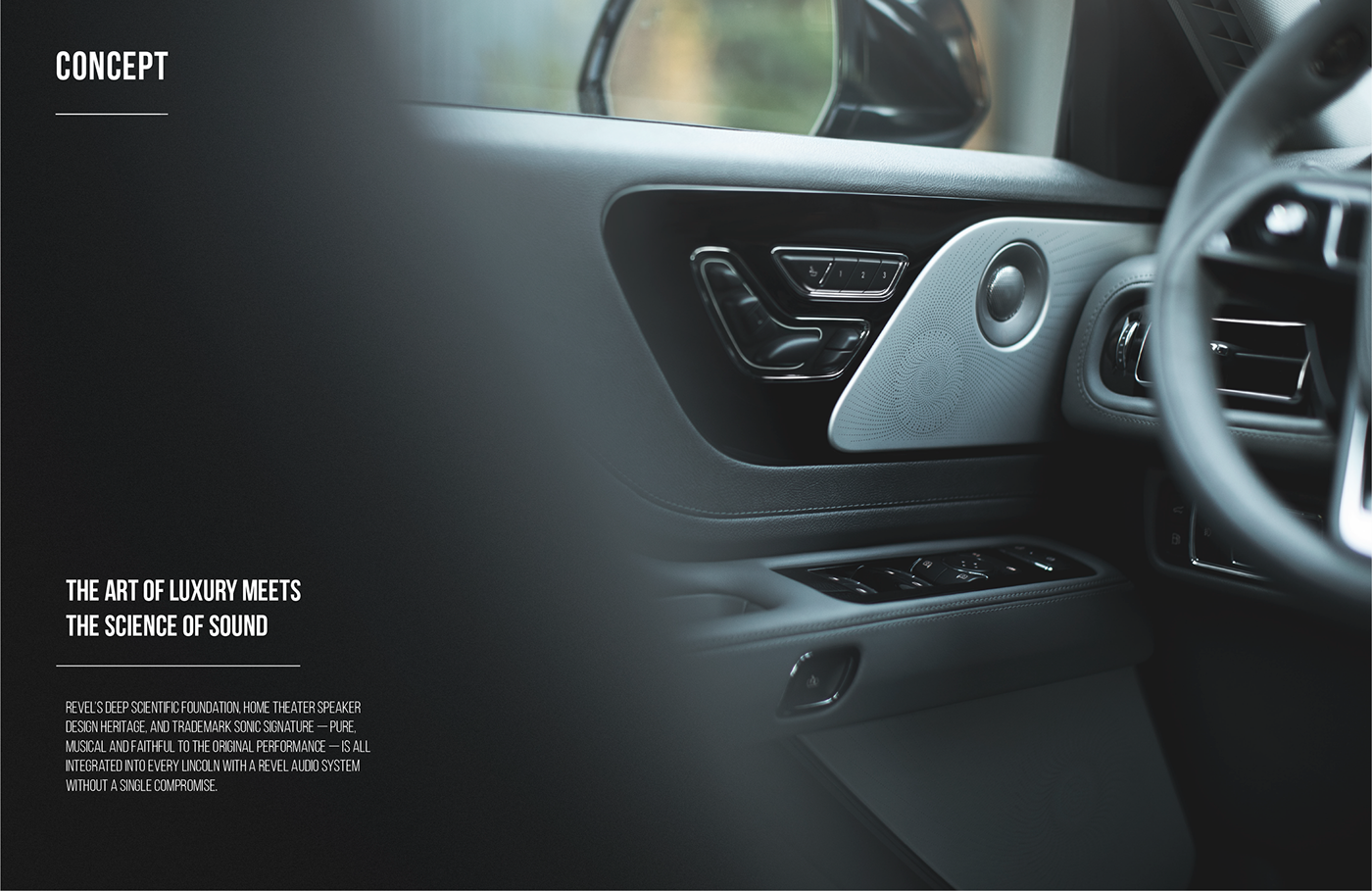 huemen Harman revel lincoln Aviator Automotive design parametric design premium audio system Car Audio Design Transportation Design