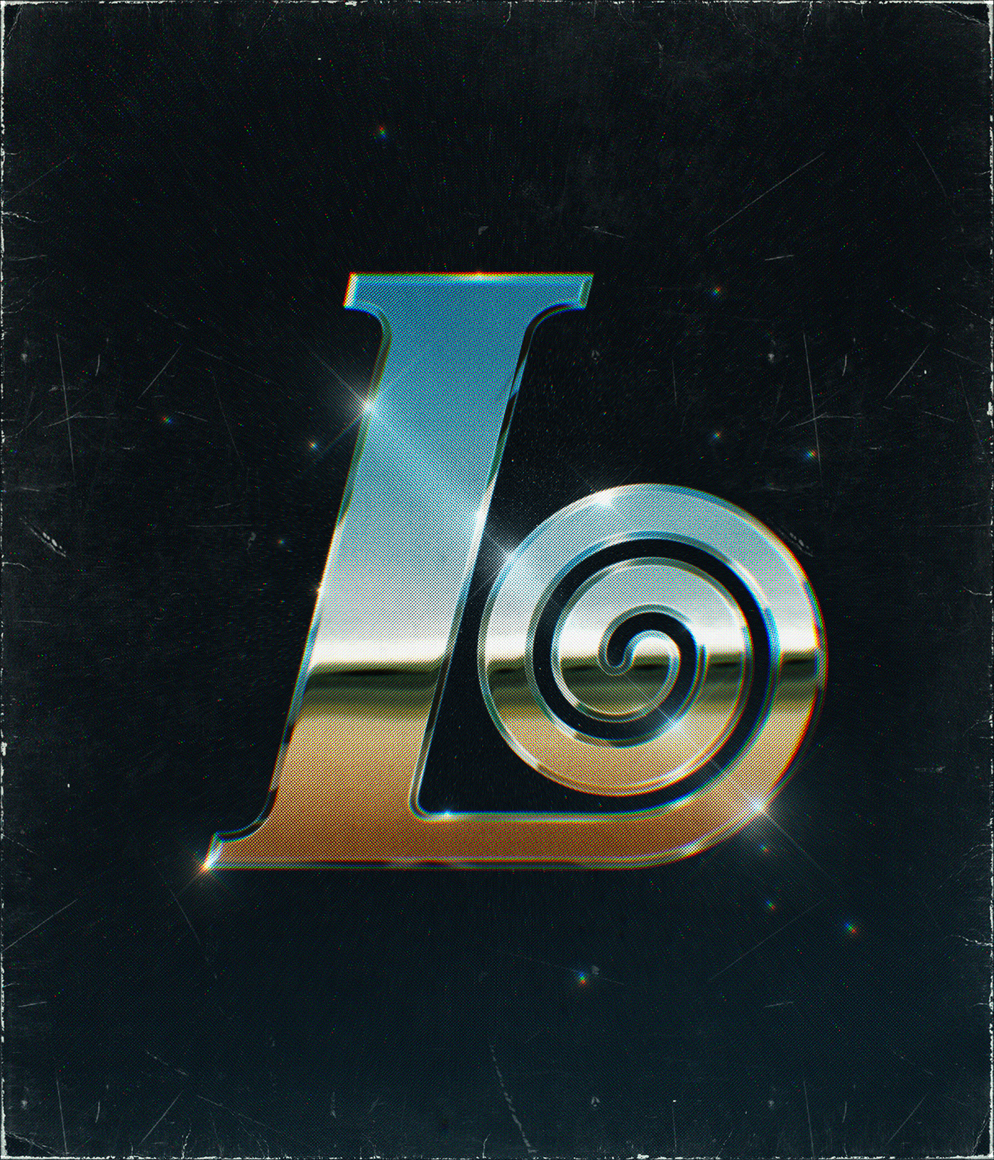 Digital Lettering of the letter L for Labyrinth
