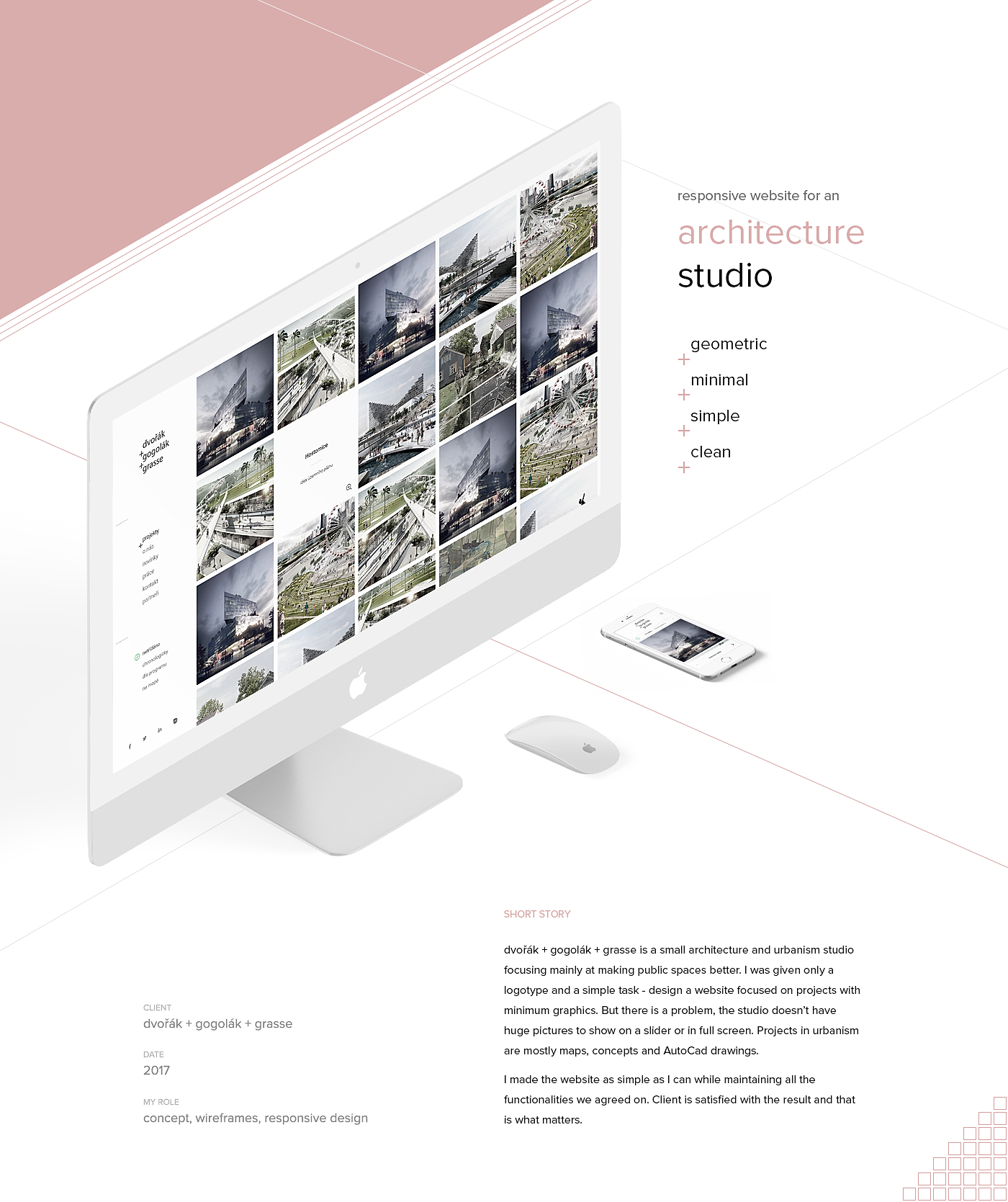 architecture Webdesign minimal clean White grid Responsive Website Case Study mobile
