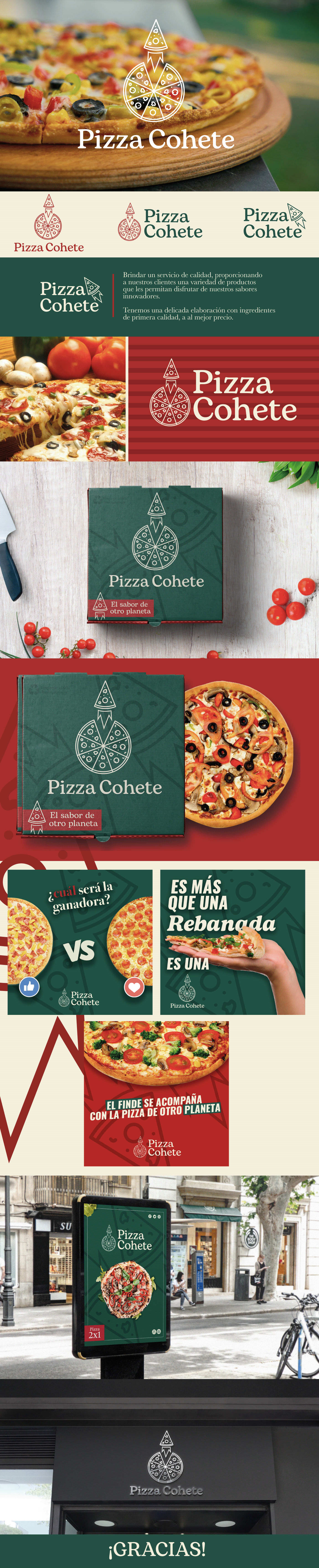 branding  Food  Icon identity Logo Design Pizza pizza logo product restaurant rocket