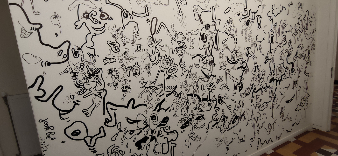 doodles Expressionism fantasy fantasy mural Keith Haring Mr Doodle psychedelic mural vexx