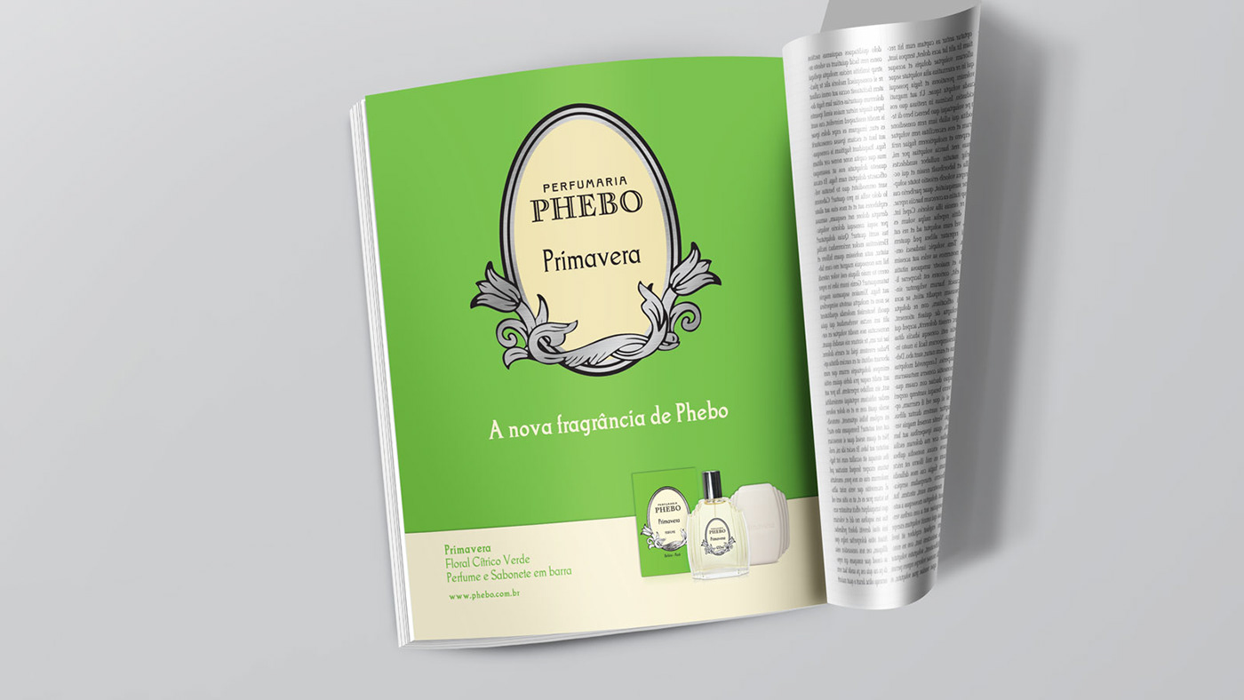logotype refinement vintage redesign Perfumes luxury Brazilian Phebo