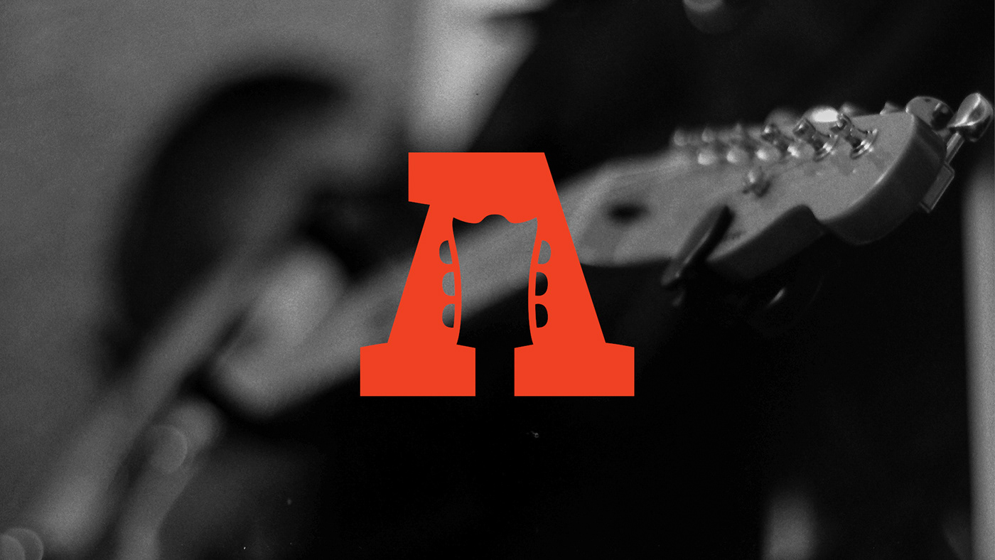 Andertons guitar shop identity logo Logotype Musicstore store brand company