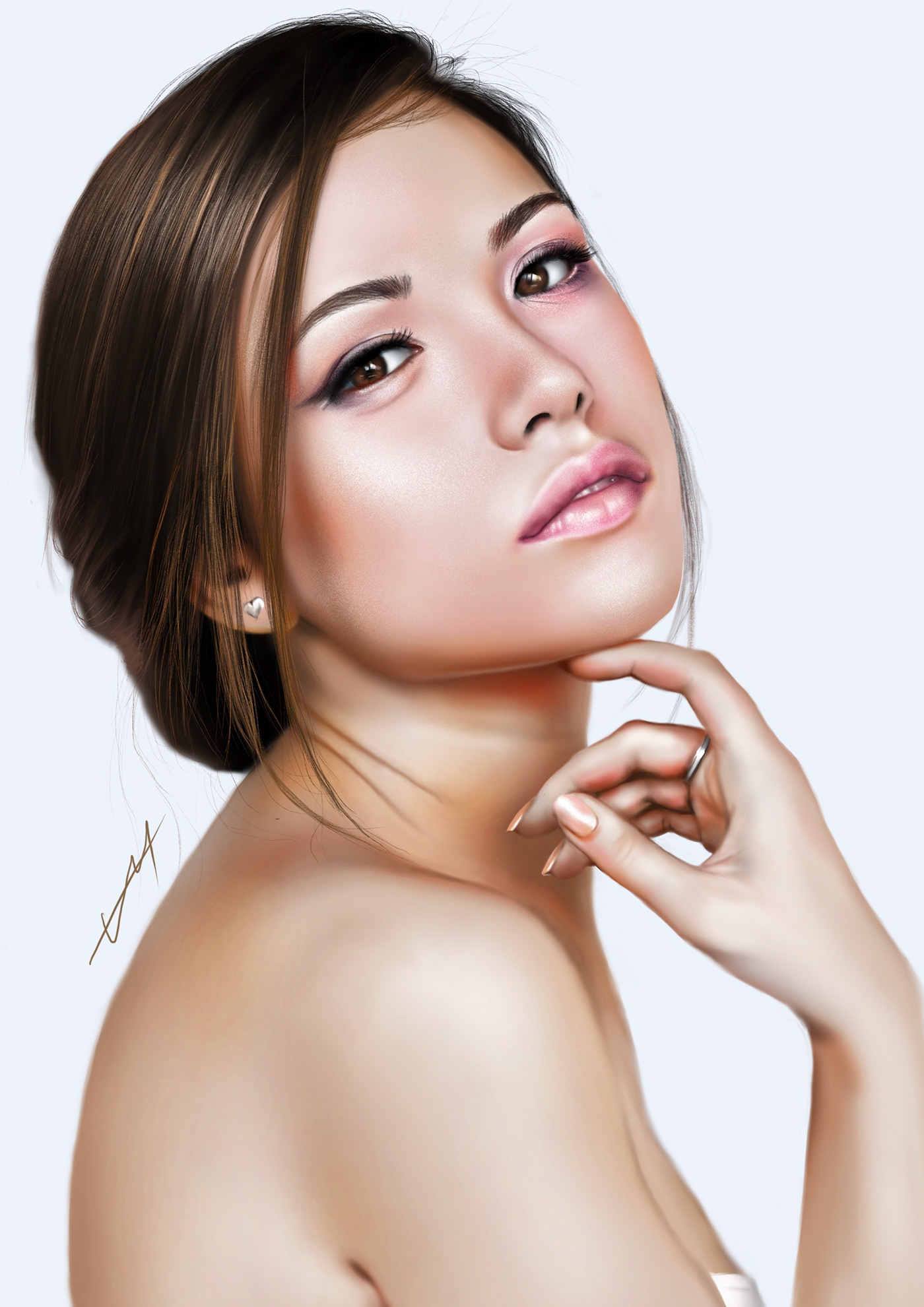 person Realism portraits tutorial Photo study face Procreate