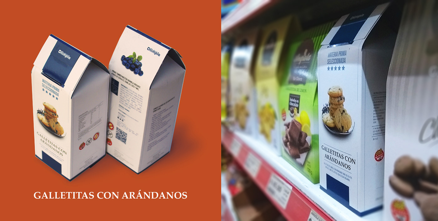 Packaging branding  Cereal cookies granola Linea Calidad brand muesli healthy