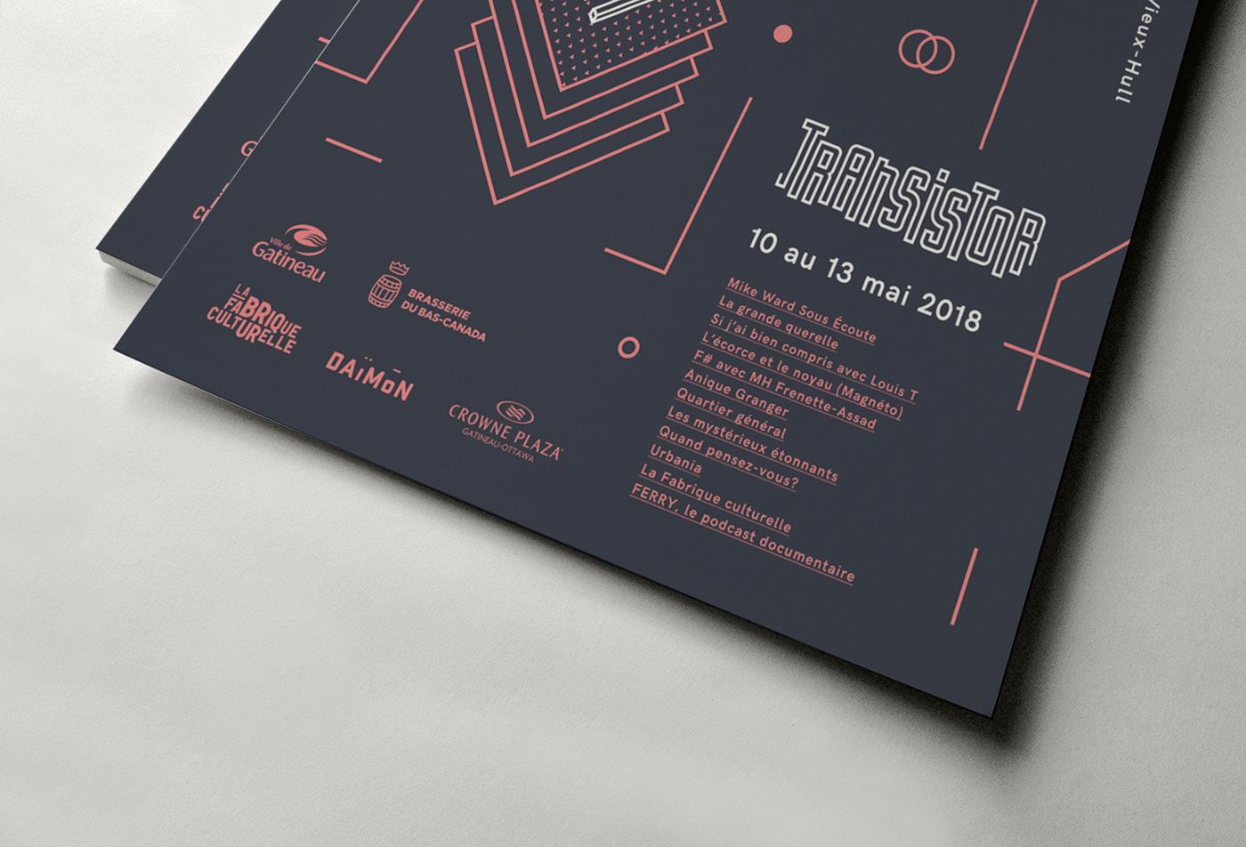 brand Brand Design logo poster Event festival podcast Transistor