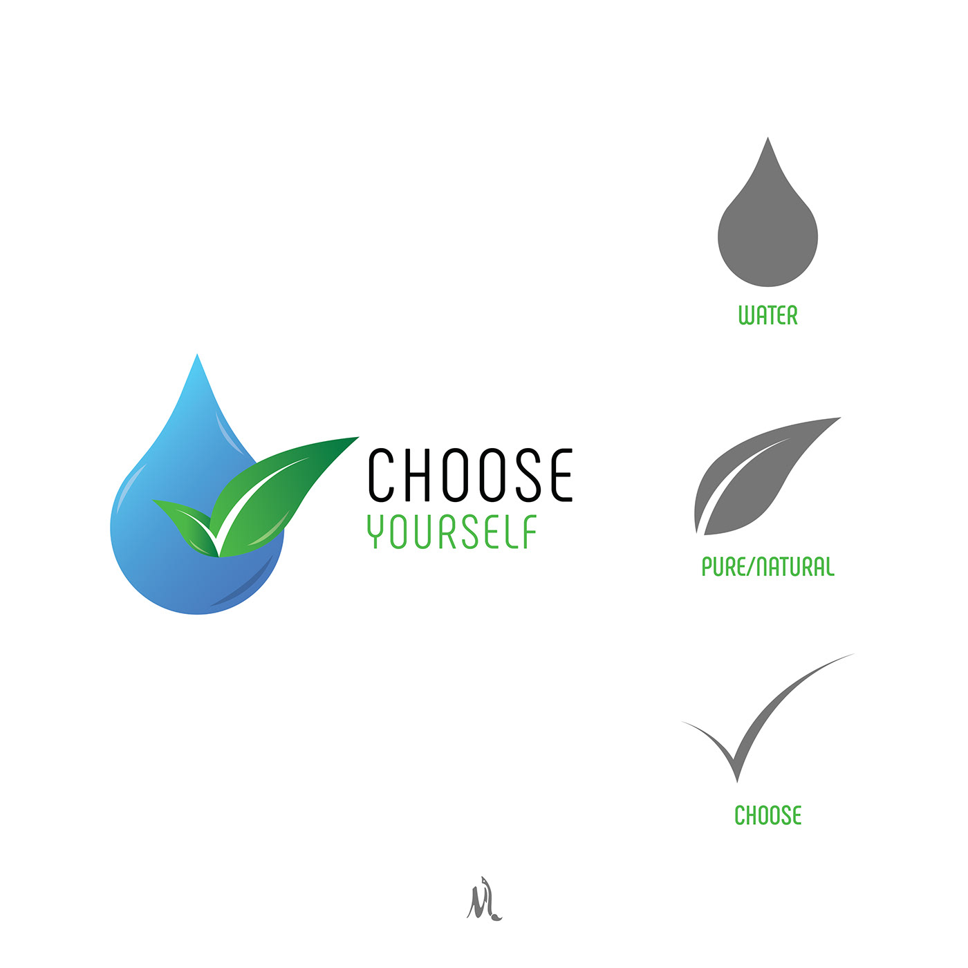 Choose Yourself drop logo logos natural pure pure water water