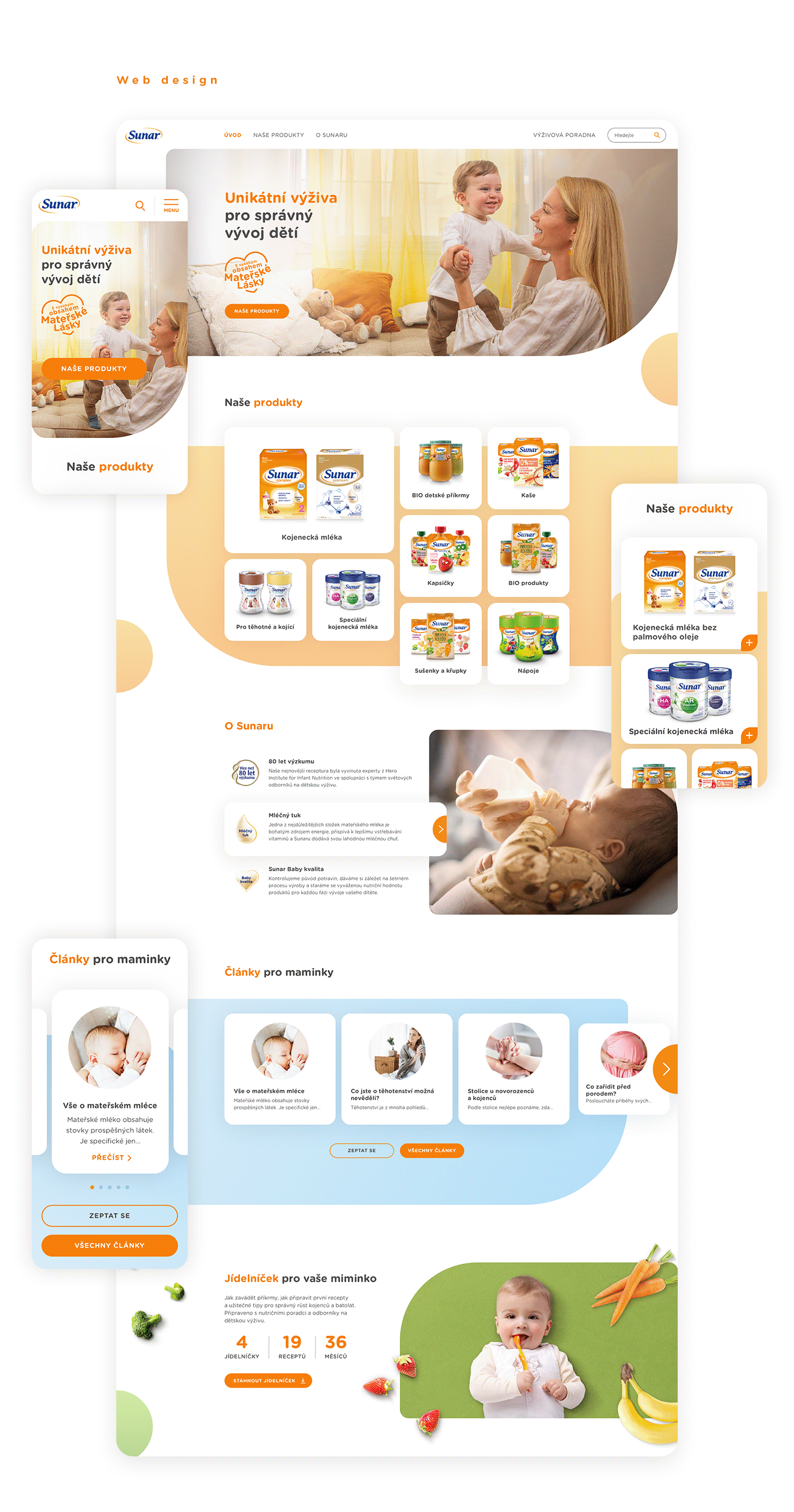 baby development Icon mobile Responsive retouch UI/UX Webdesign Website Website Design