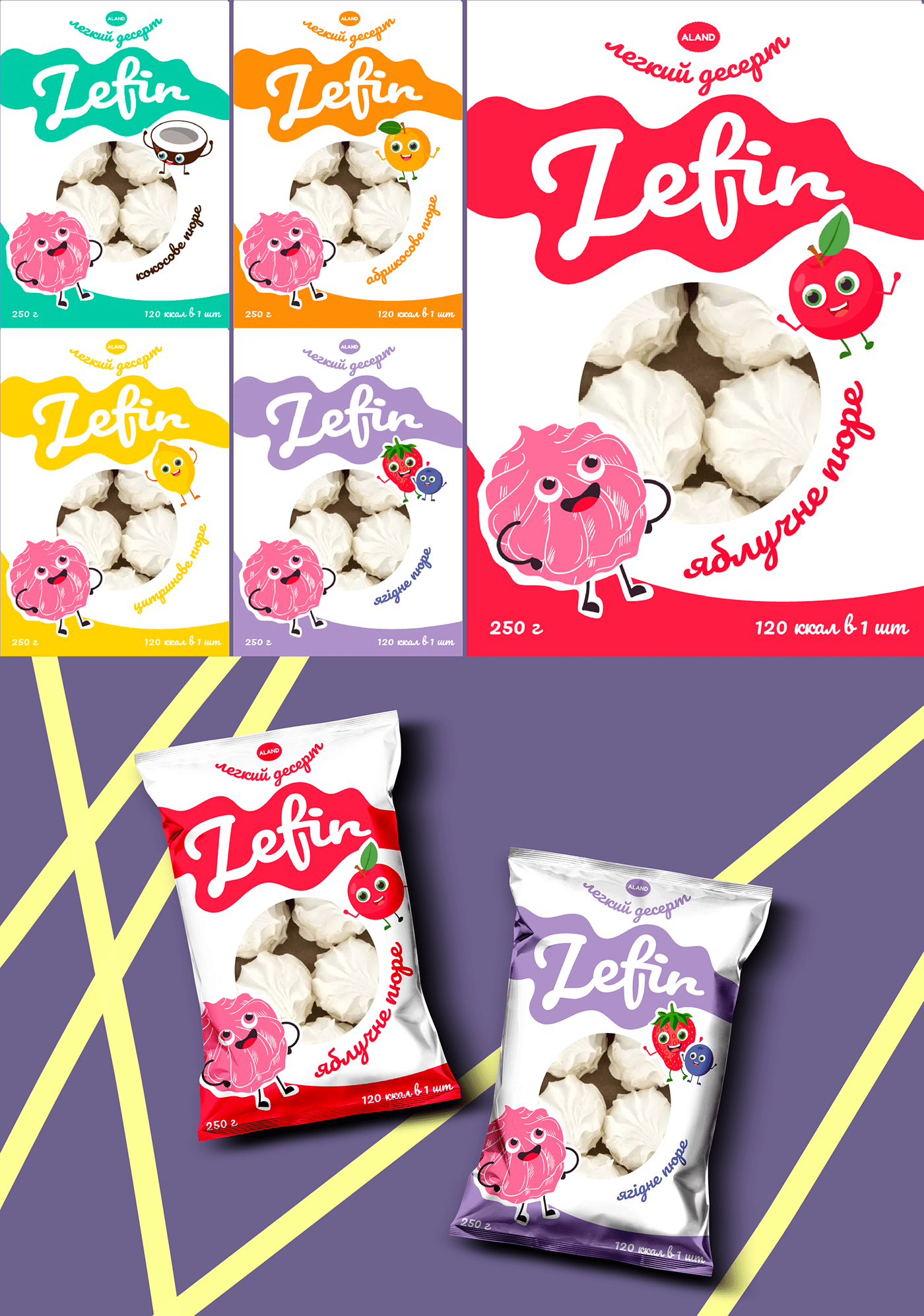 brand identity Candy cartoon creative design Logotype marshmallow Packaging sweet visual identity