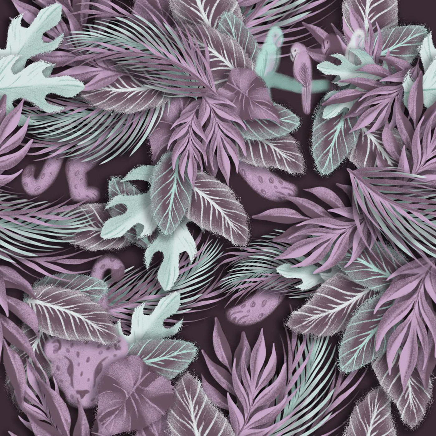 artwork Digital Art  digital illustration Drawing  Fashion  floral ILLUSTRATION  jungle pattern seamless