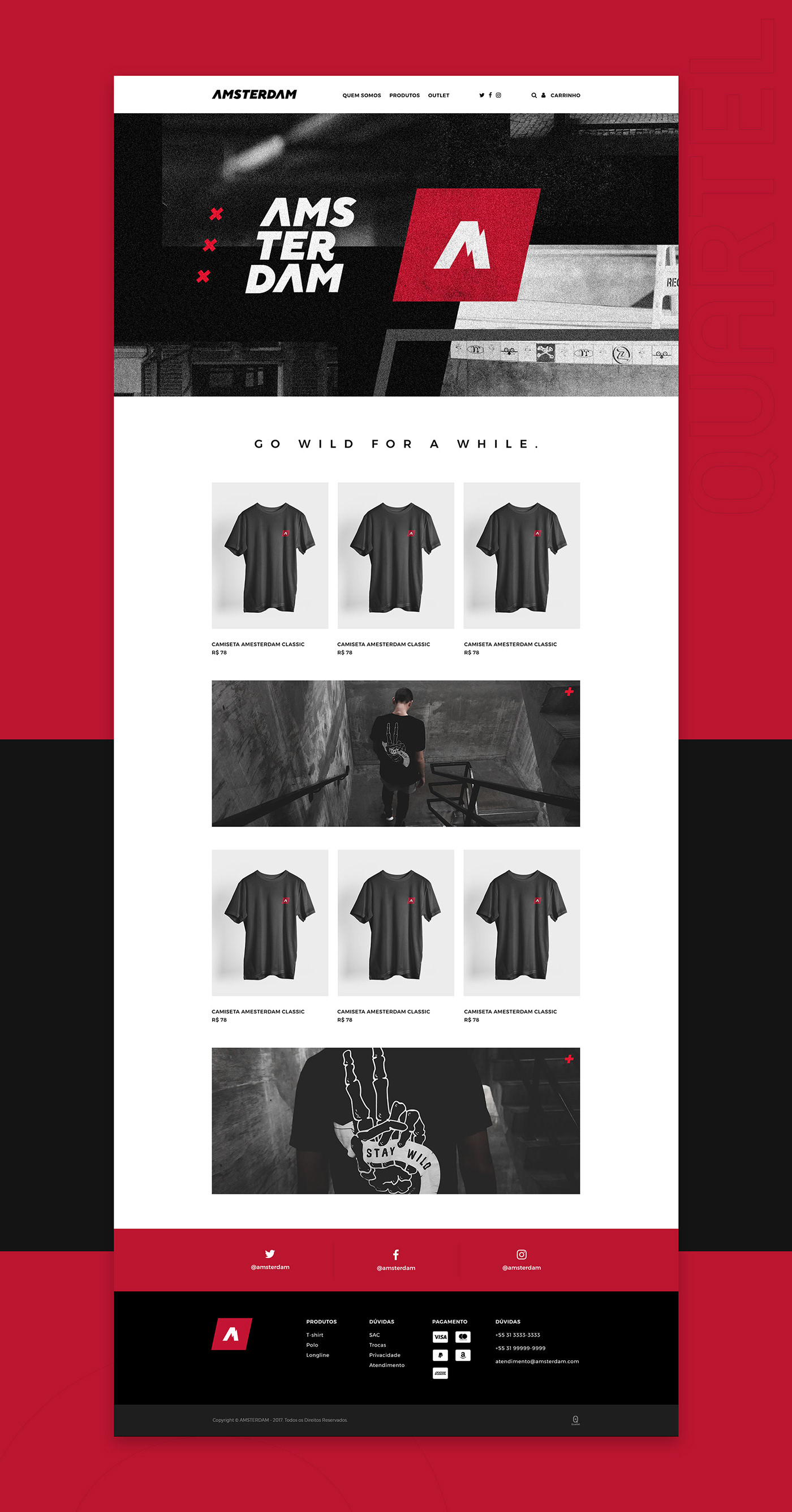 design Website red black Responsive