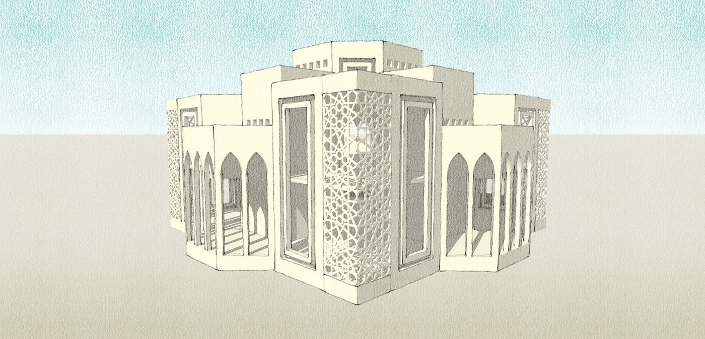 islamic Mughals arab houses Bungalow symmetric