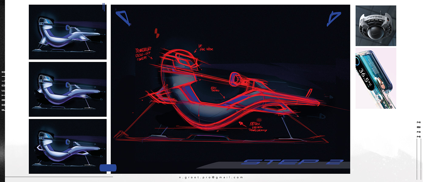 artwork Autmotive car concept design Digital Art  Porsche race car sketch thesis