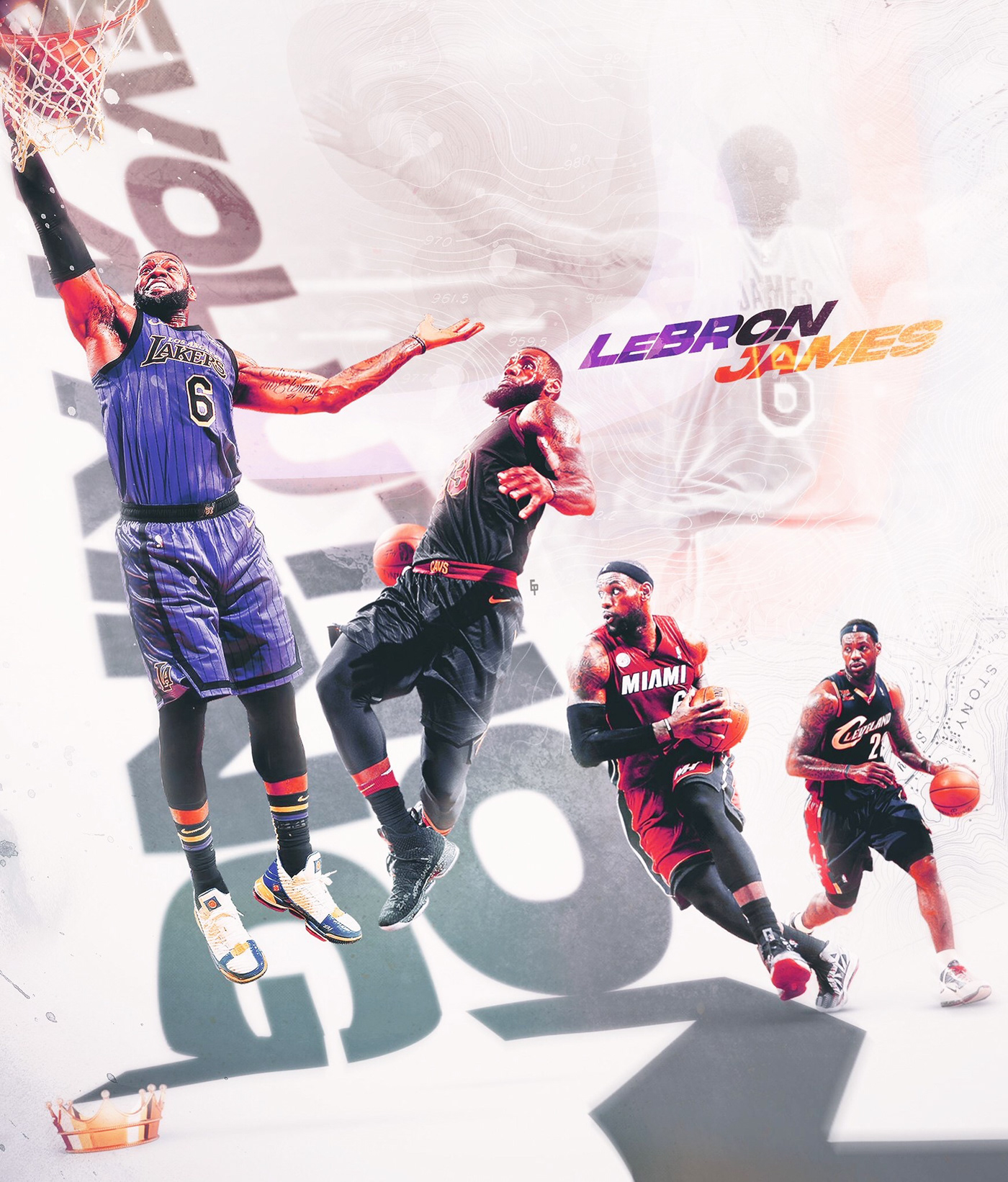 The Evolution of a King | LeBron James Graphic on Behance1400 x 1642