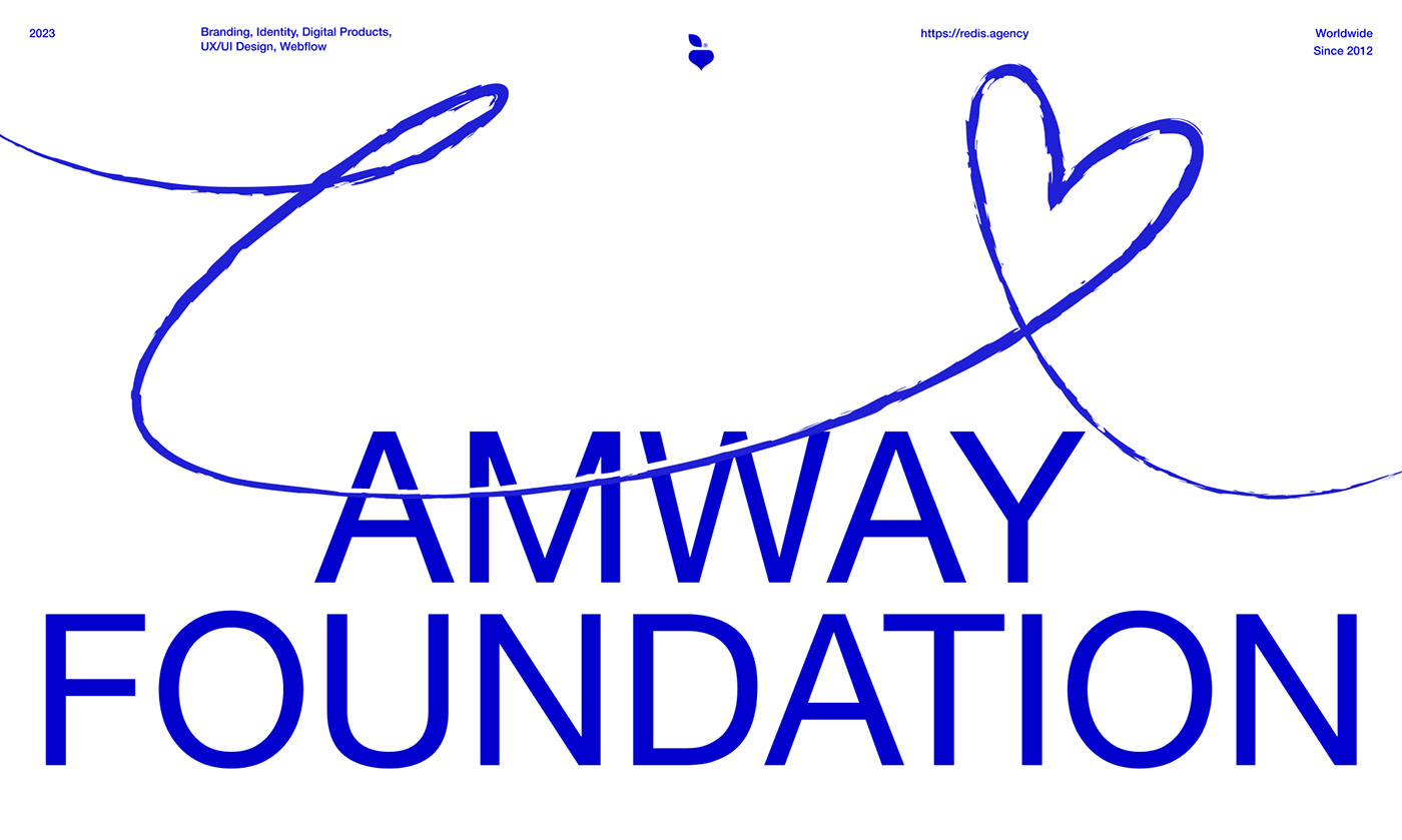 Webflow handwritten horizontal scroll charity amway non-profit annual report brand identity Corporate Identity