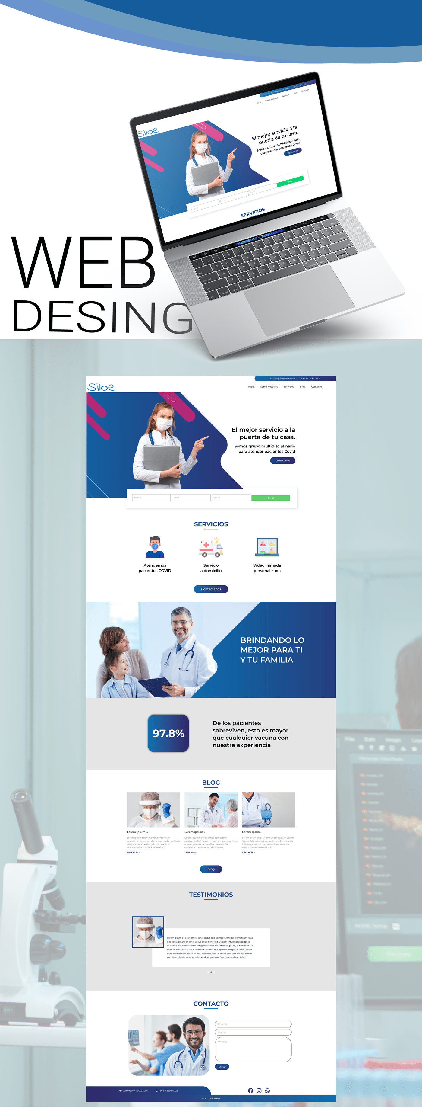 Diseño web medical REKOBIT web site