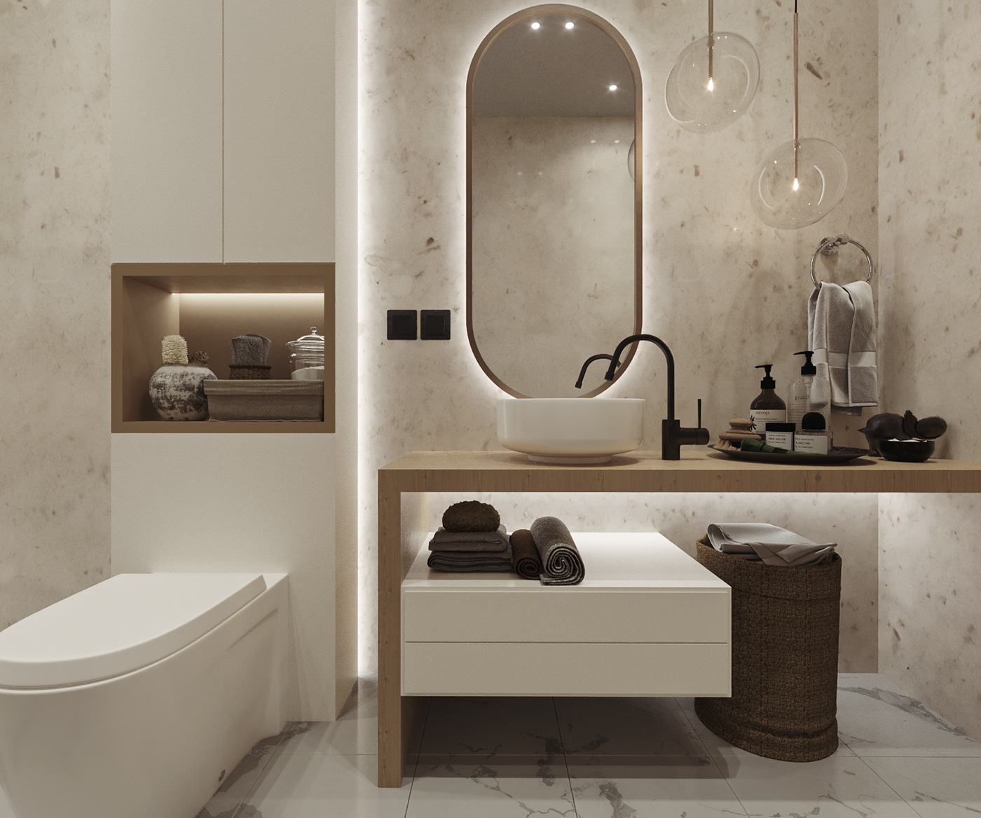 3ds max bathroom CGI corona render  elegant interior design  luxury modern