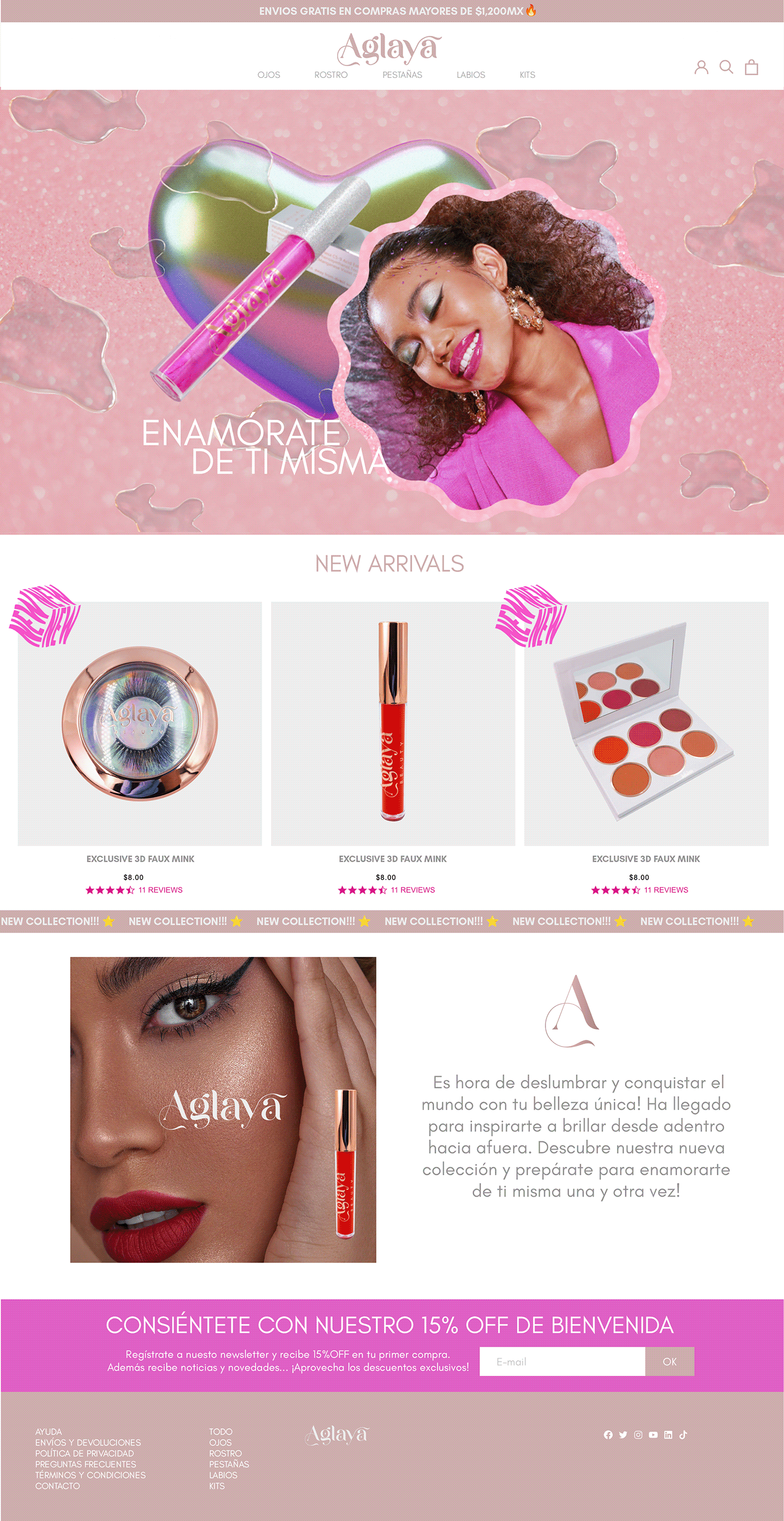 Web Design  Website UI/UX Shopify shopify store makeup eCommerce