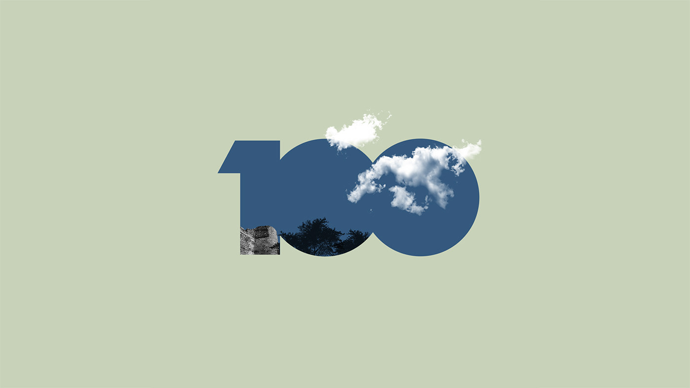 100 years anniversary graphic design  komotini logo visual identity