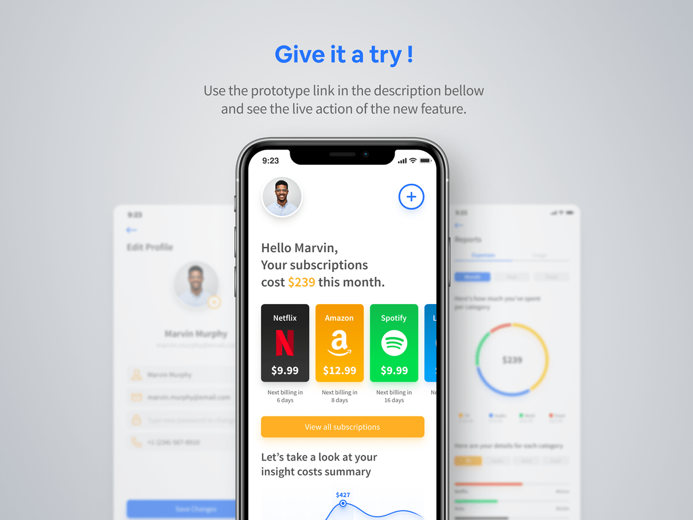UI ux app tracking mobile subscription payment user interface user experience Design Sprint