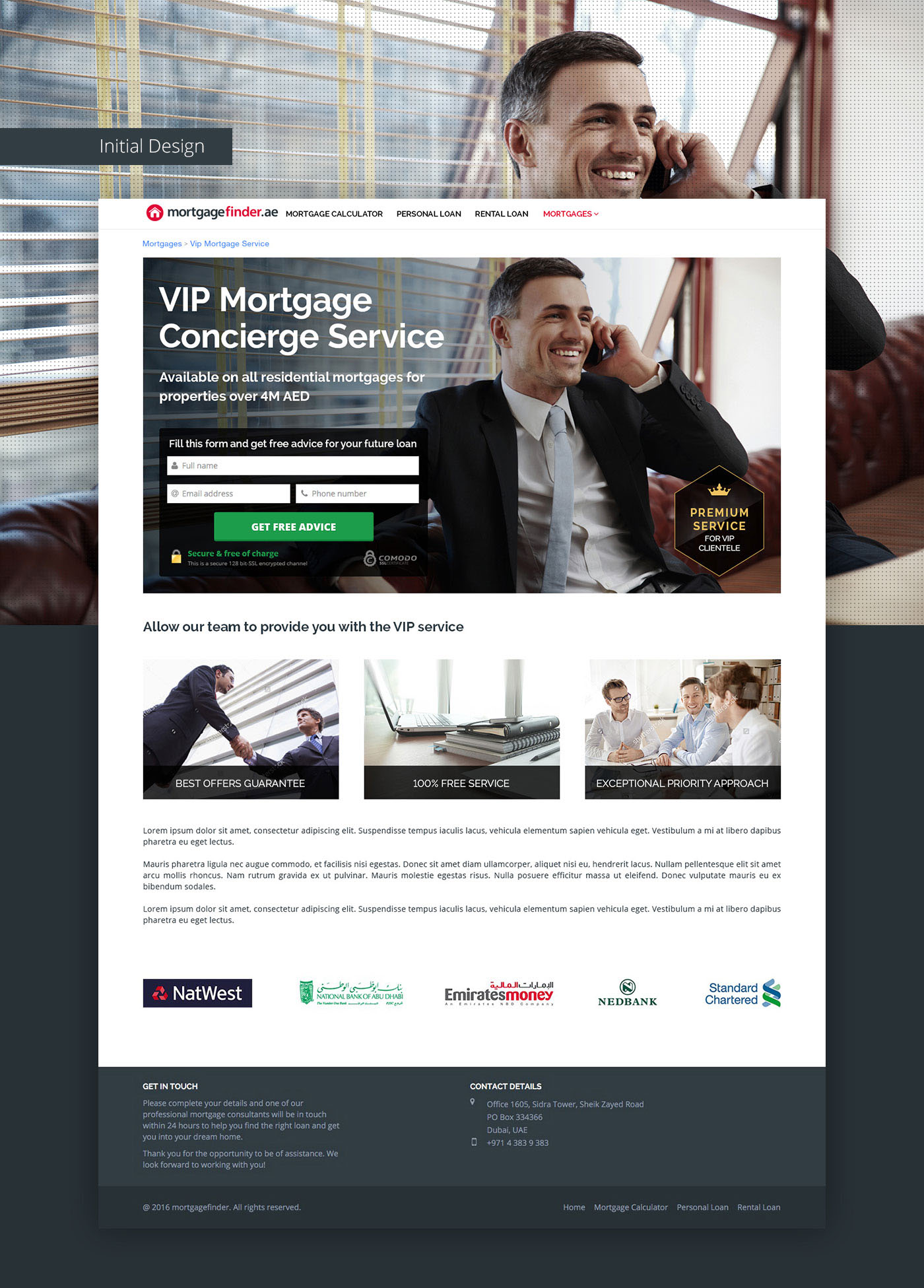 Mortgage mortgagefinder dubai UAE Web Design  Web user interface uiux premium real estate