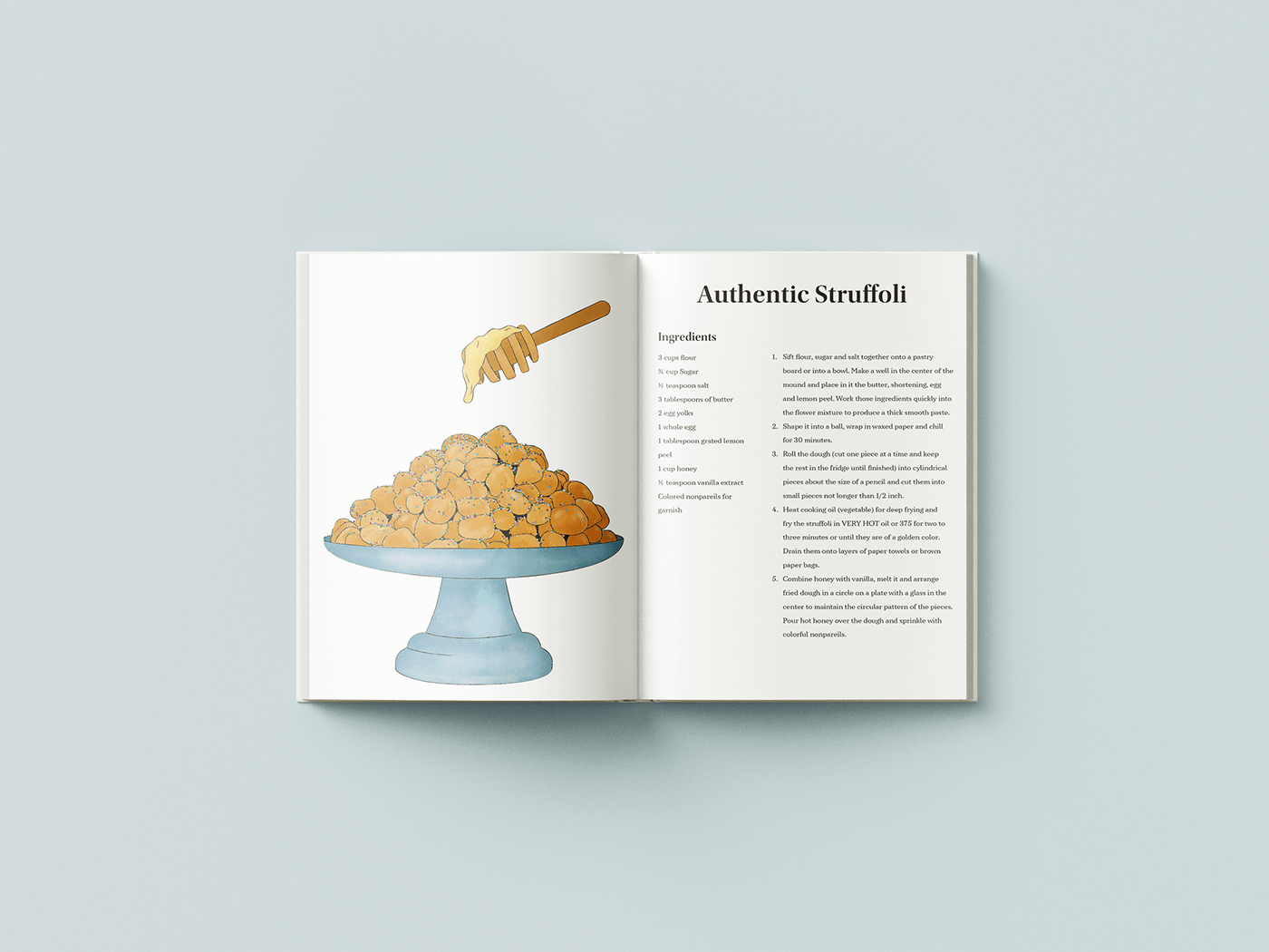 cookbook book design ILLUSTRATION  recipe book Food 