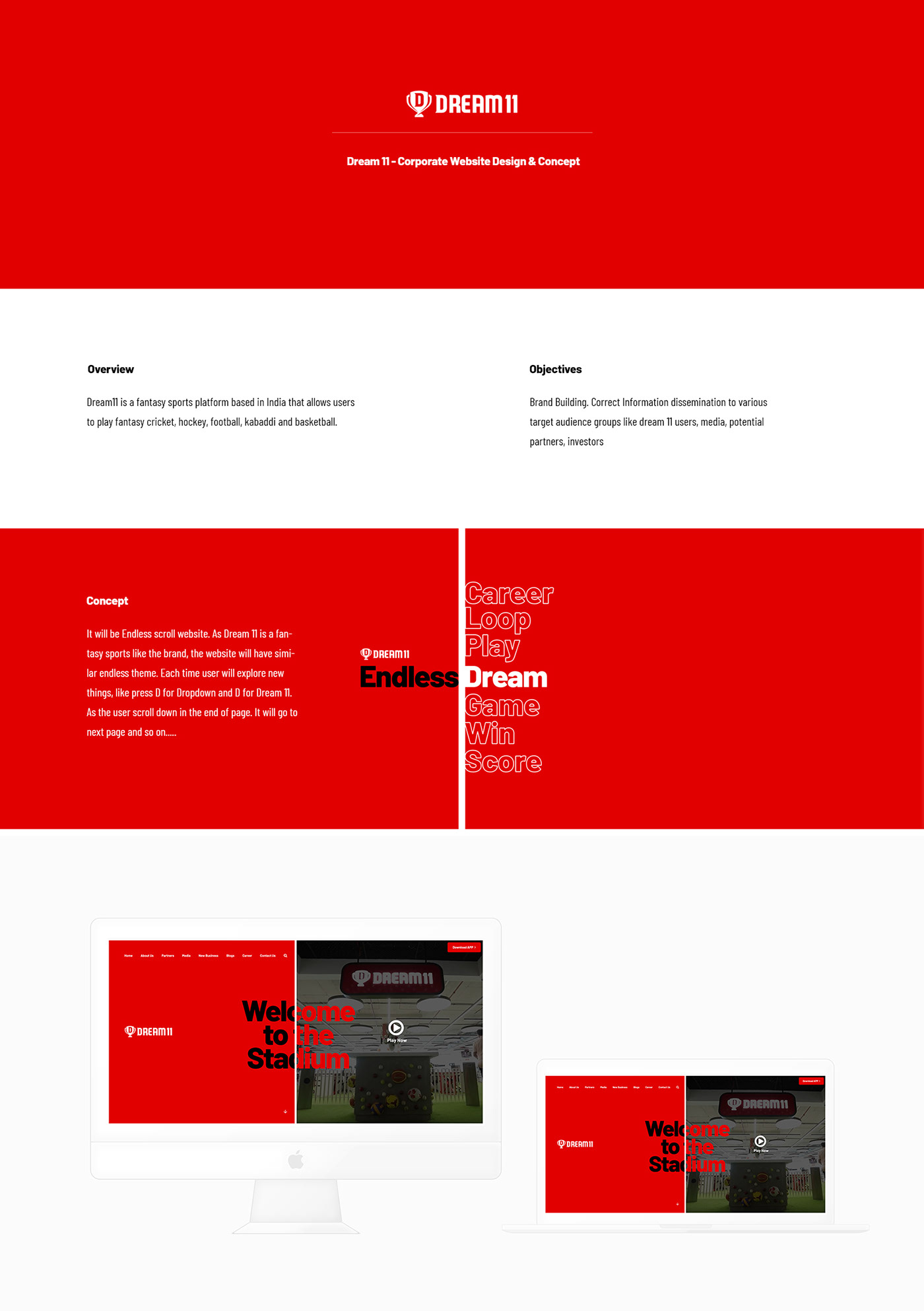 UI Web responsive website Responsive Design Website concept sports game corporate award winning