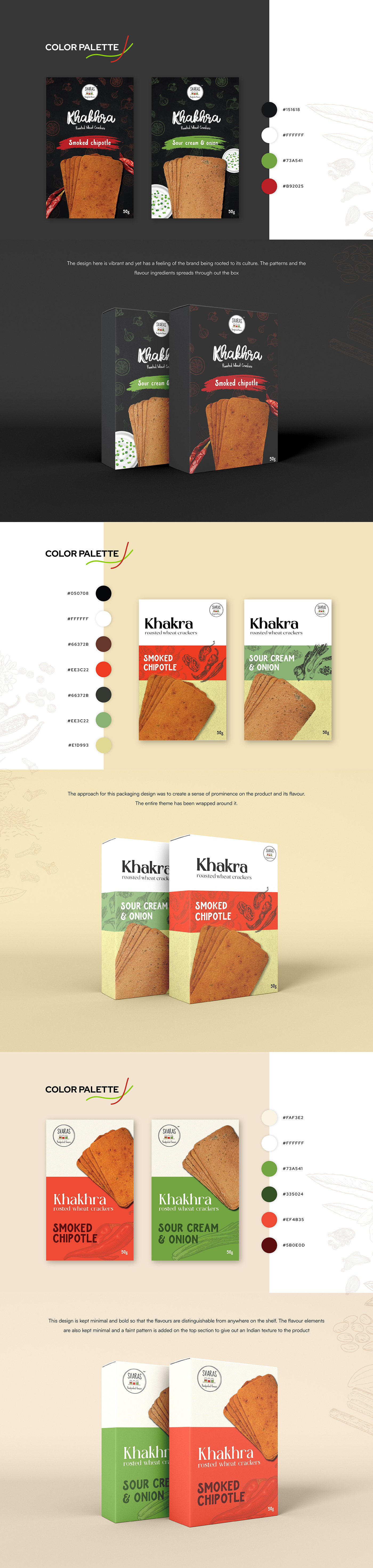 brand brand identity design Khakhra Packaging packaging design snacks svaras Unique visual identity