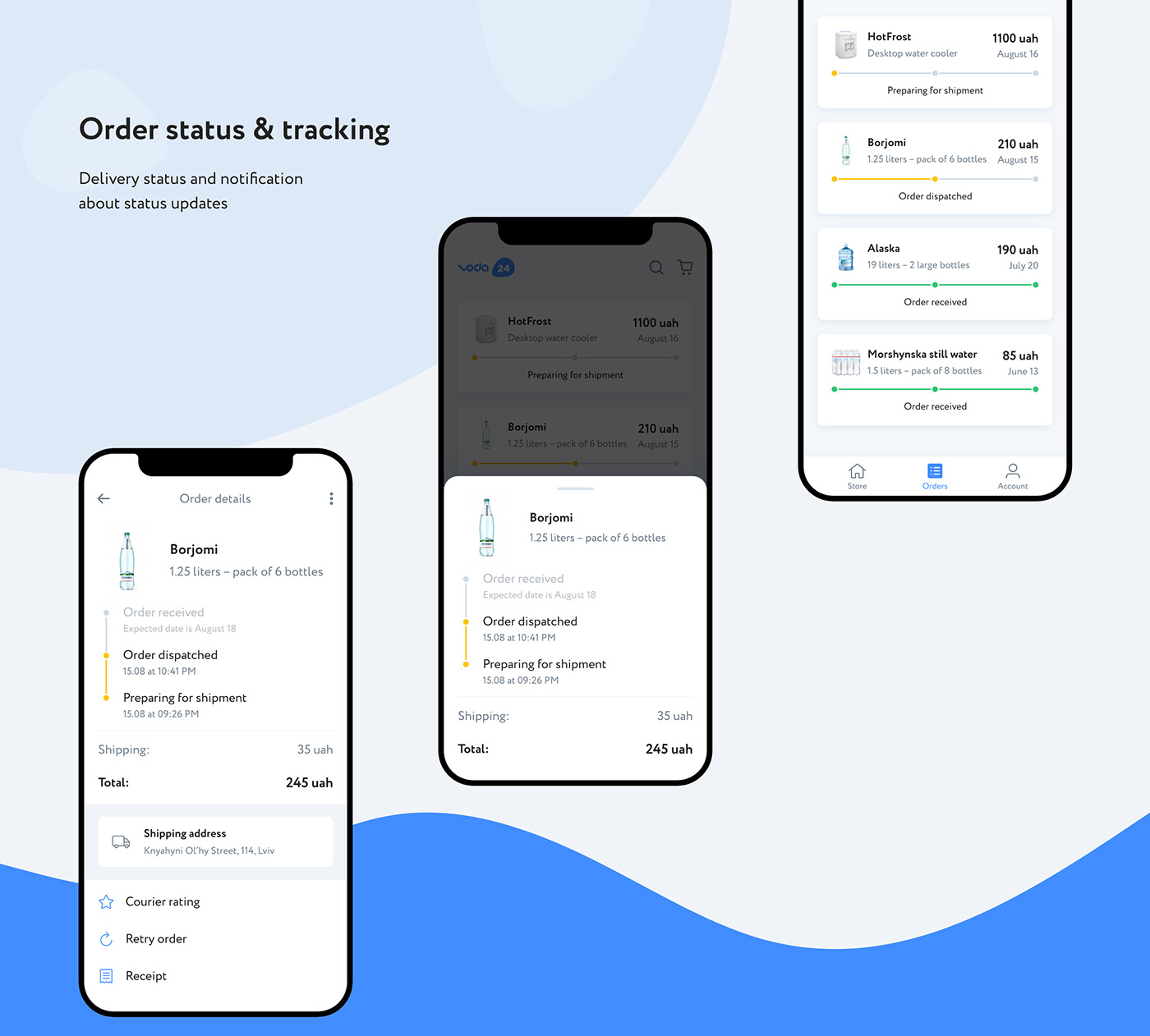 UX/UI Design for water delivery app on Behance