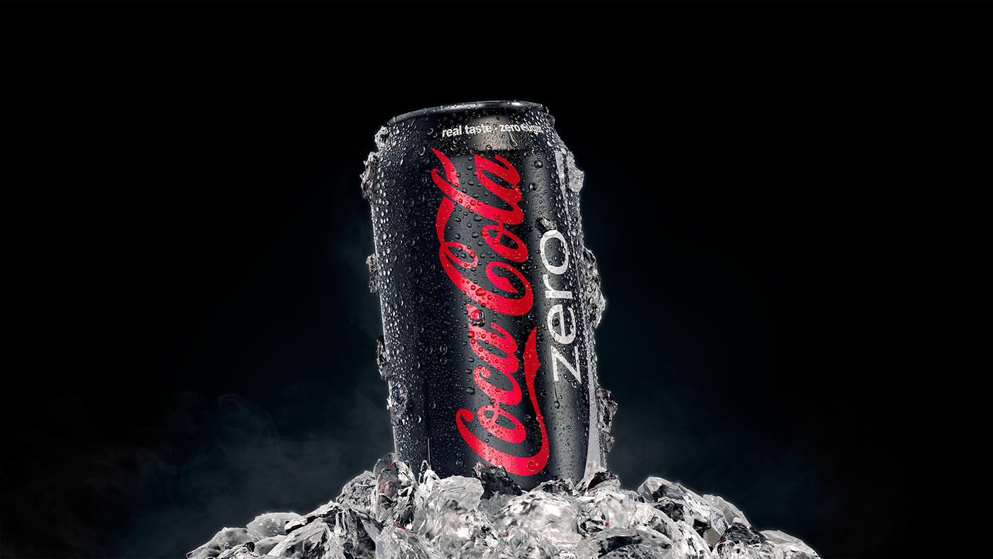 3ds max vray coke Coca Cola photoshop CGI 3D ice Spritz drops water can soft drink