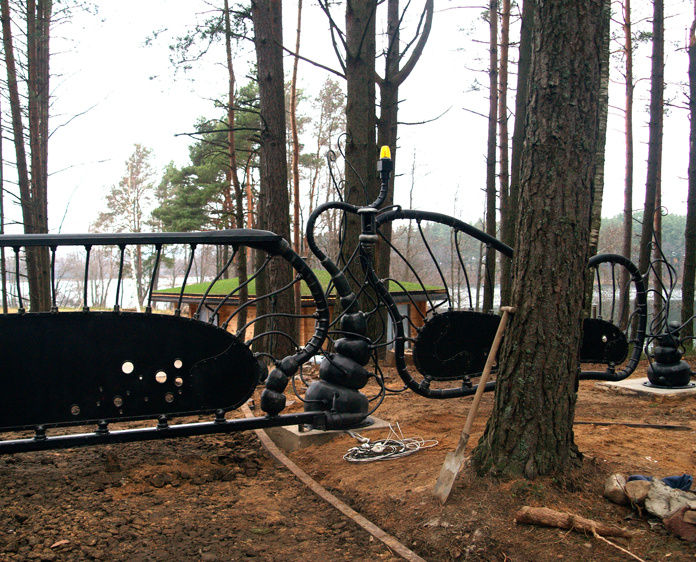 gate forge smith iron plastic organic smoke burning biopunk sliding