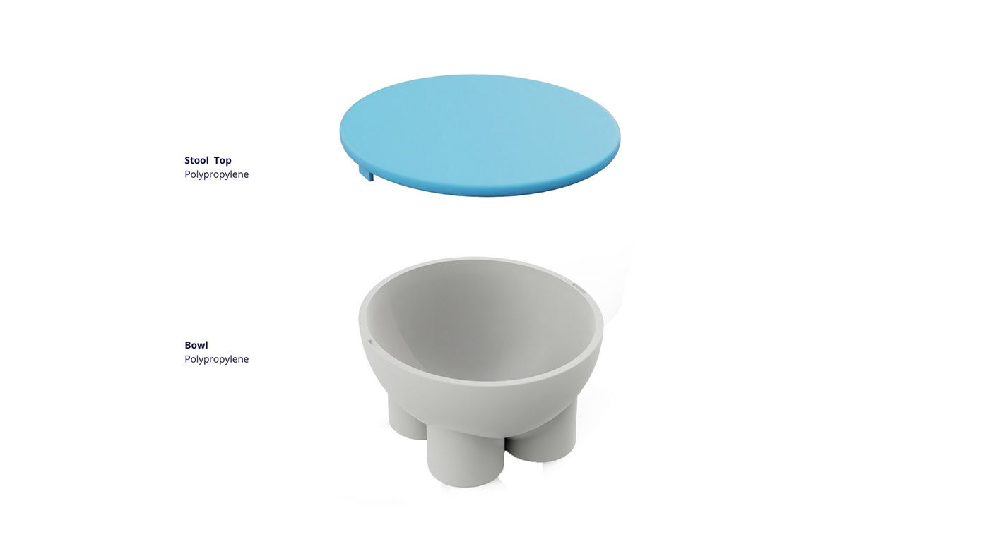 3D children concept design kids Potty product product design  Render toilet
