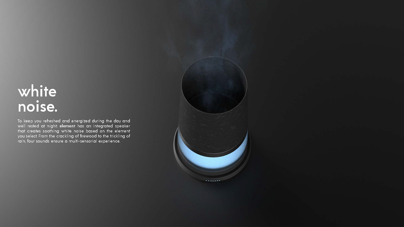 Aroma diffuser light sound White noise caviar product design  industrial design  curated