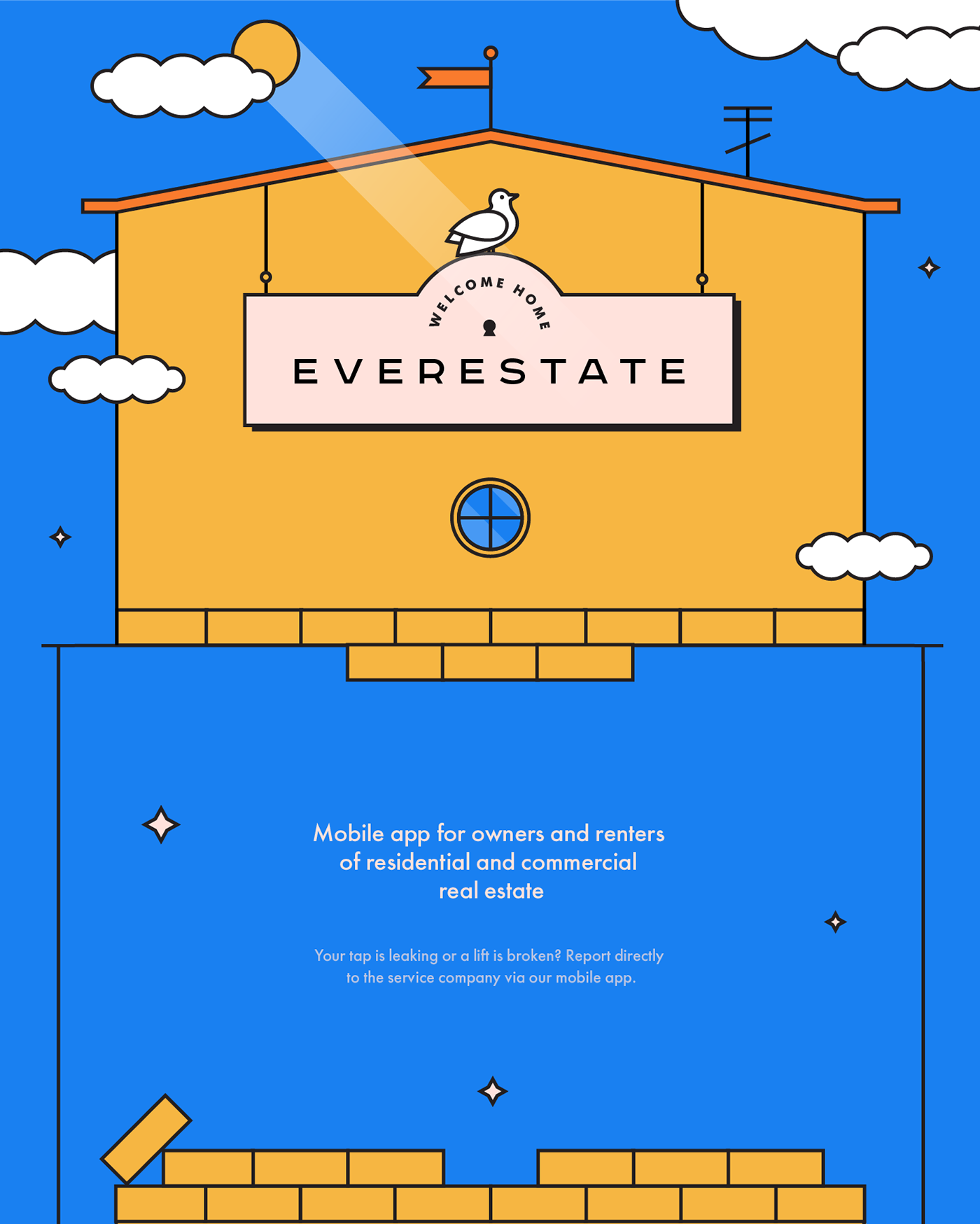 Vectorillustration UI/UX houses realestate estate mobile outlineicons ios android offices