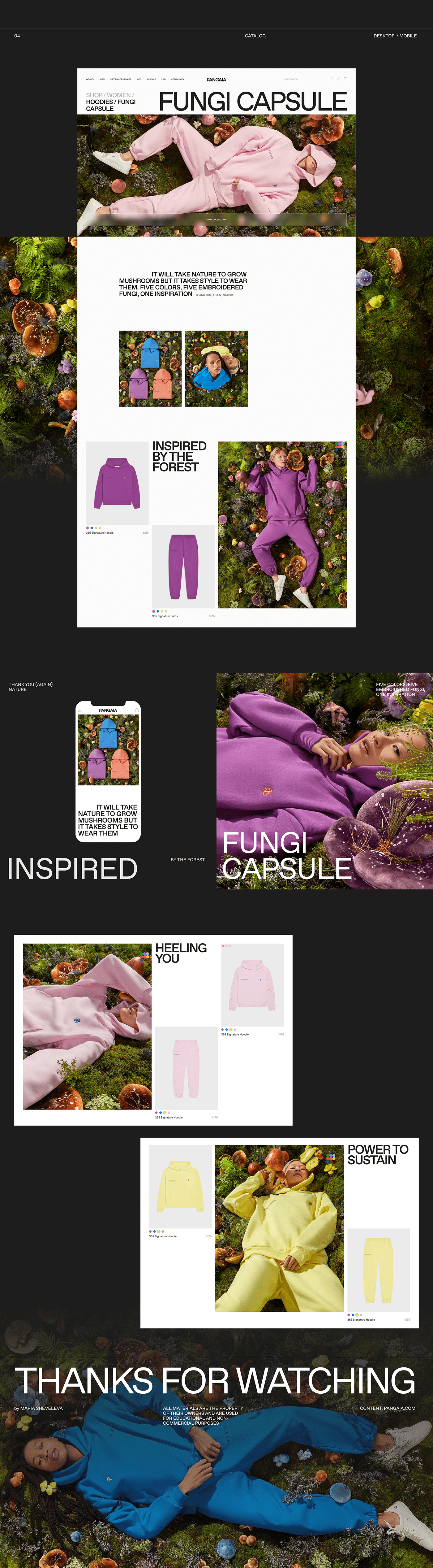 brand concept Ecommerce Fashion  Pangaia redesign shop ux/ui Web Design  Website