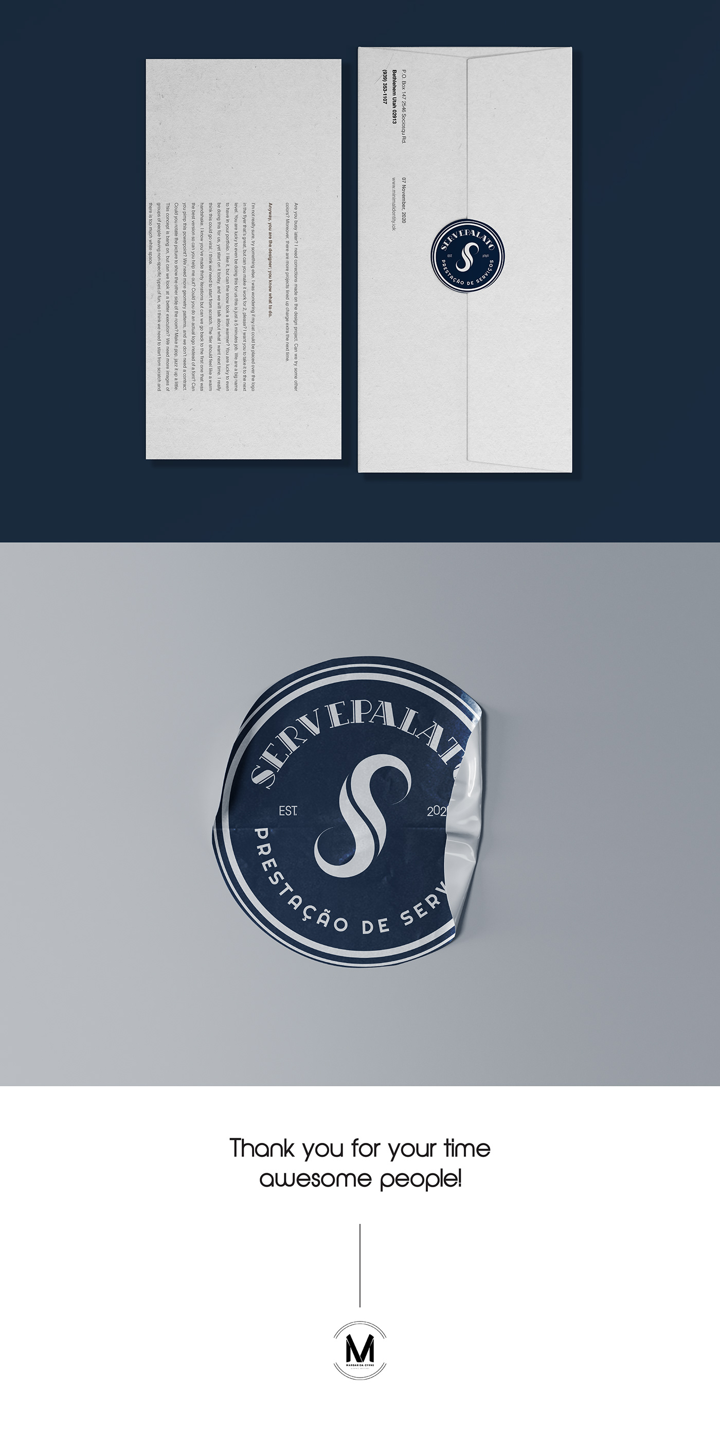 brand branding  company design graphic graphicdesign initials logo monogram stationary