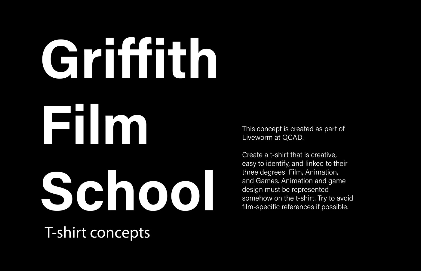 tshirt Film   griffith university QCA Illustrator