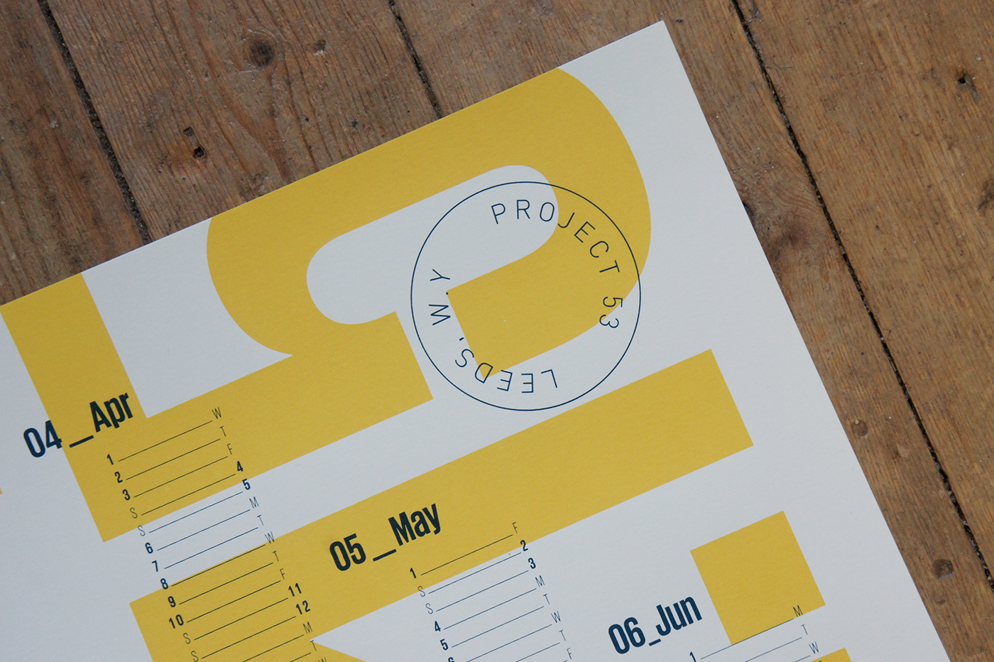 print calendar limited edition screen print poster screen printed simple clean minimal buy now grid system leeds Layout Design logo design