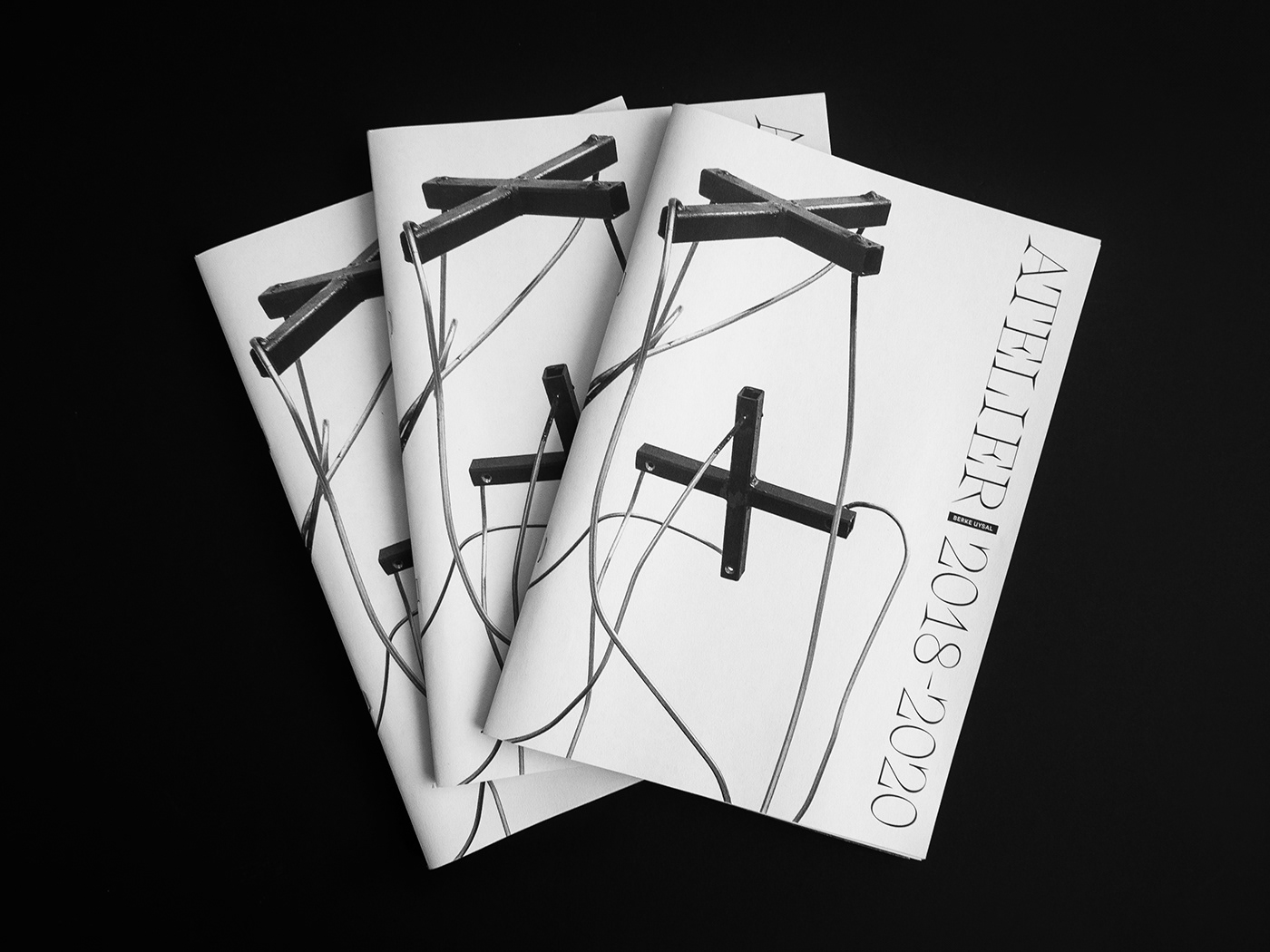 Booklet catalog editorial design  sculpture black and white editorial metal portfolio trend brutal