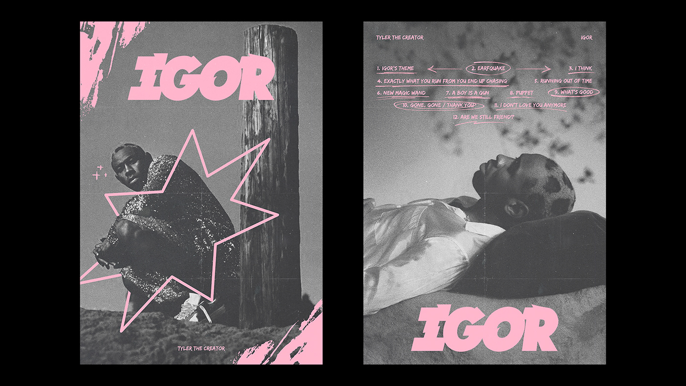 design concept art album cover cover typography   logo pink tyler the creator music artwork