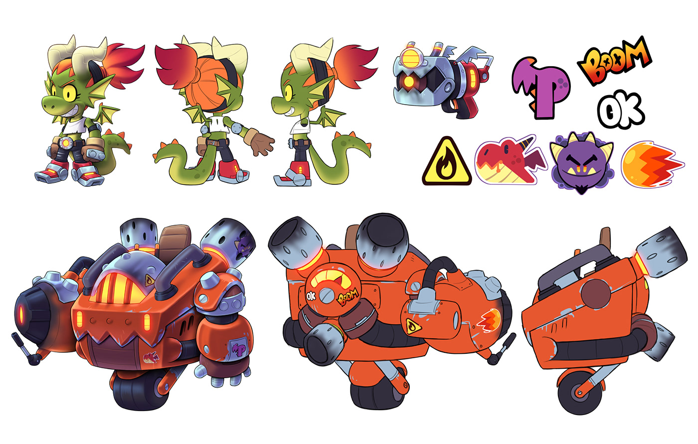 mecha animals video game Scifi beast concept art Character design  OhBiBi