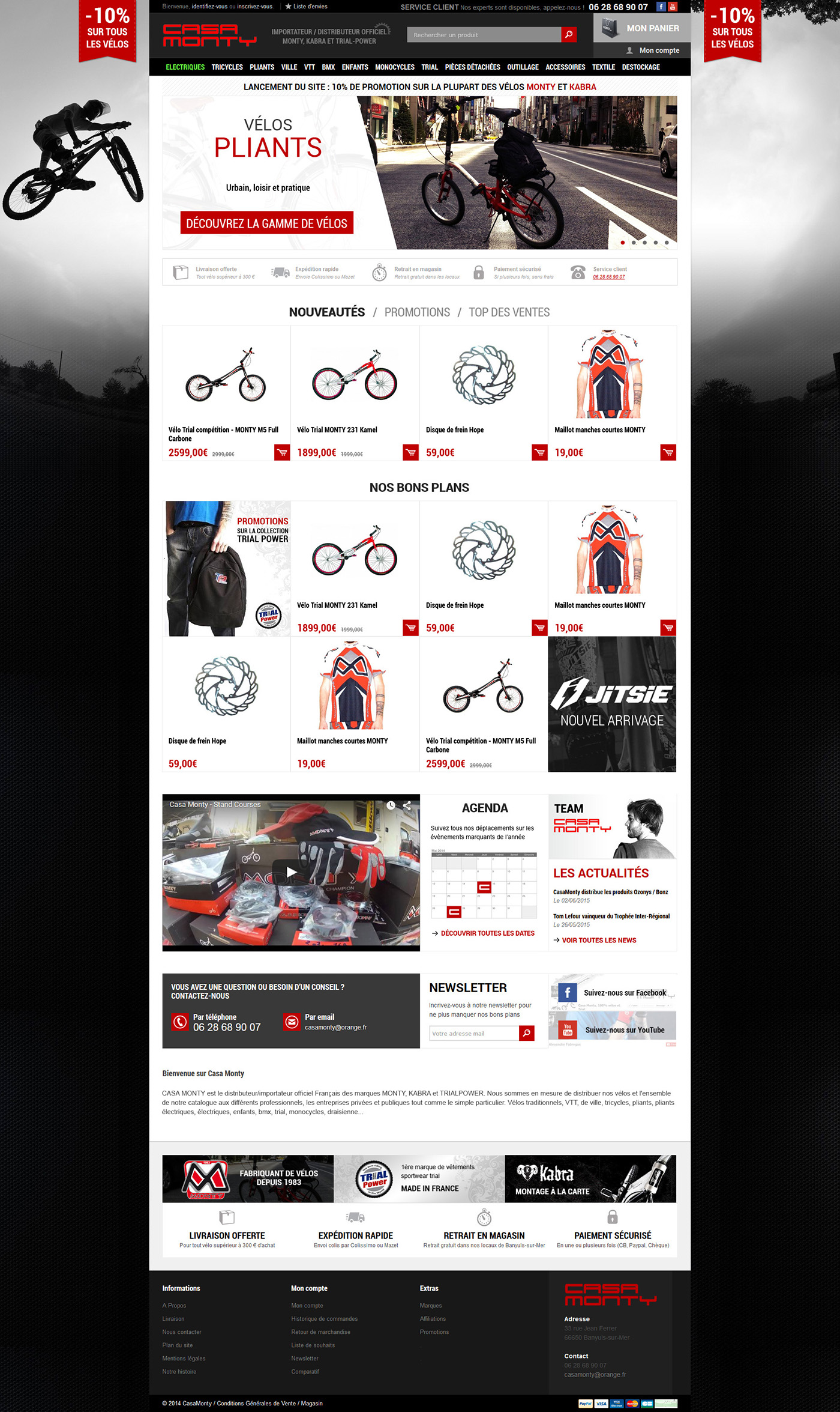 Bike Ecommerce commerce Webdesign Website monty