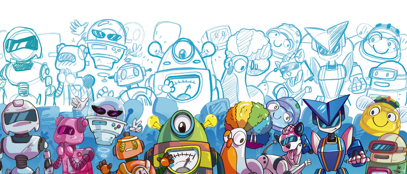 amusement park children Education ILLUSTRATION  illustration for kids illustrations kids robot Technology vinyl